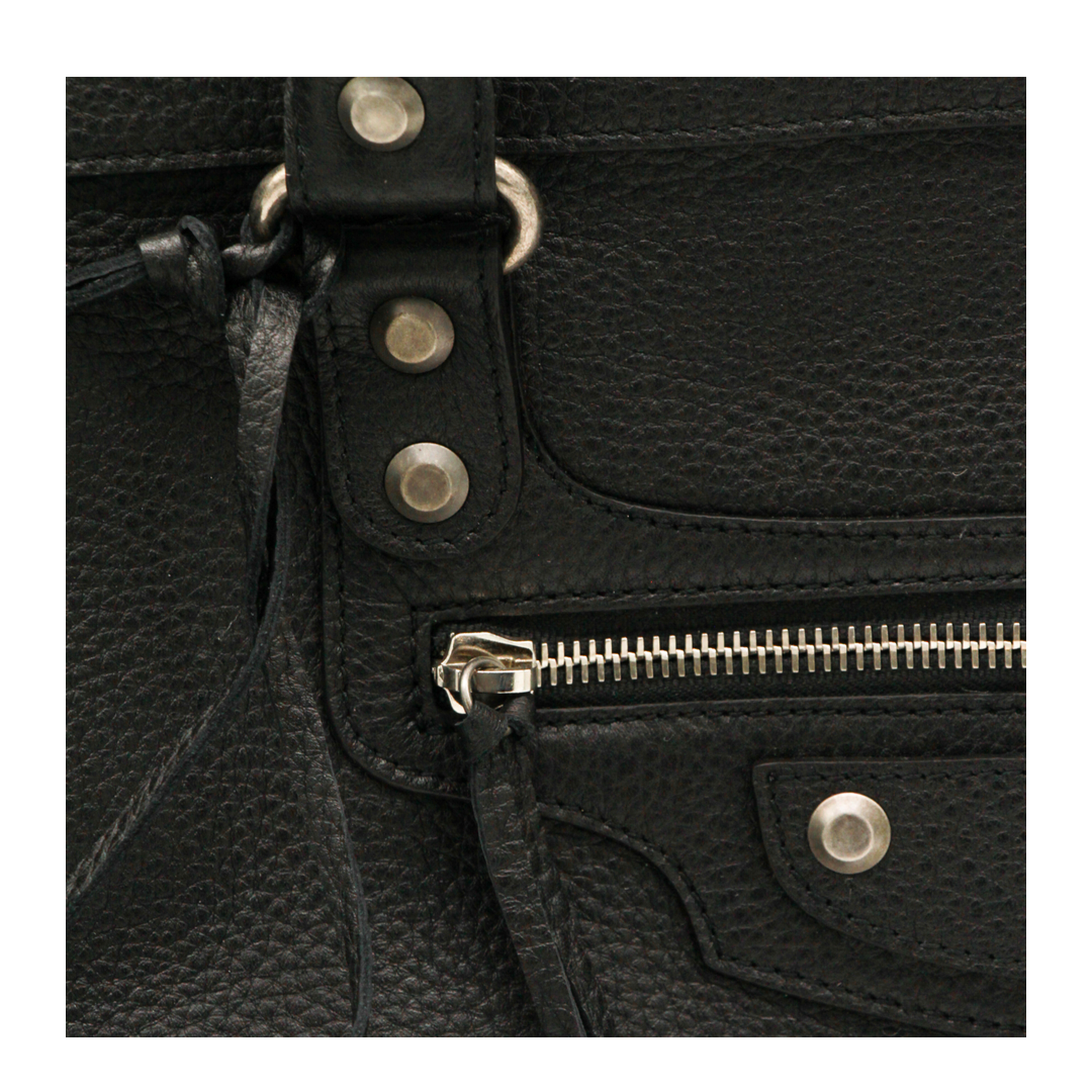 Le City Large Grained Calfskin Duffle - Black - Image 8