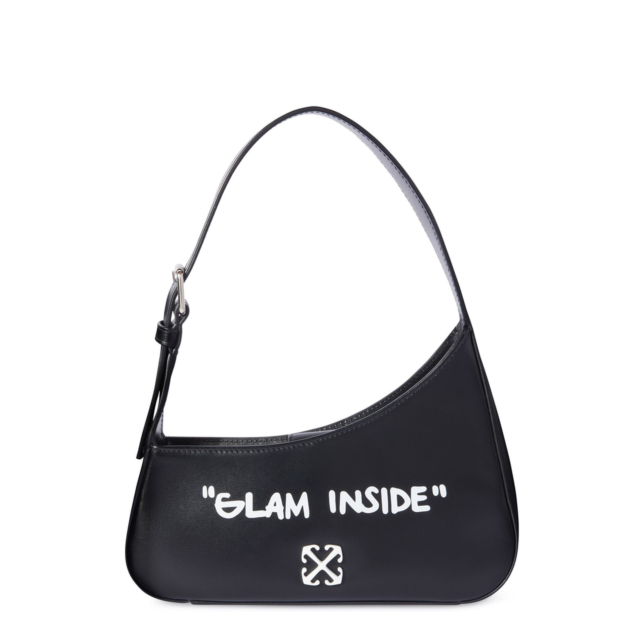 Jitney Calf Leather Shoulder Bag - Black - Image 1