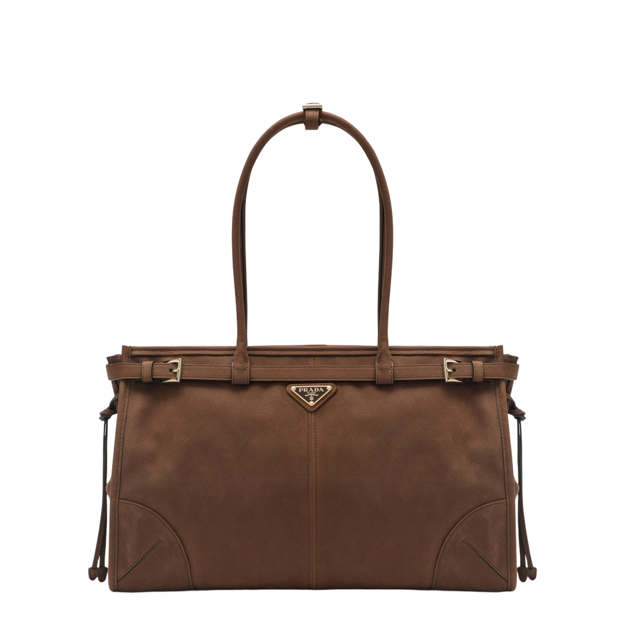 Bonnie Large Suede Leather Handbag - Cocoa Brown - Image 1