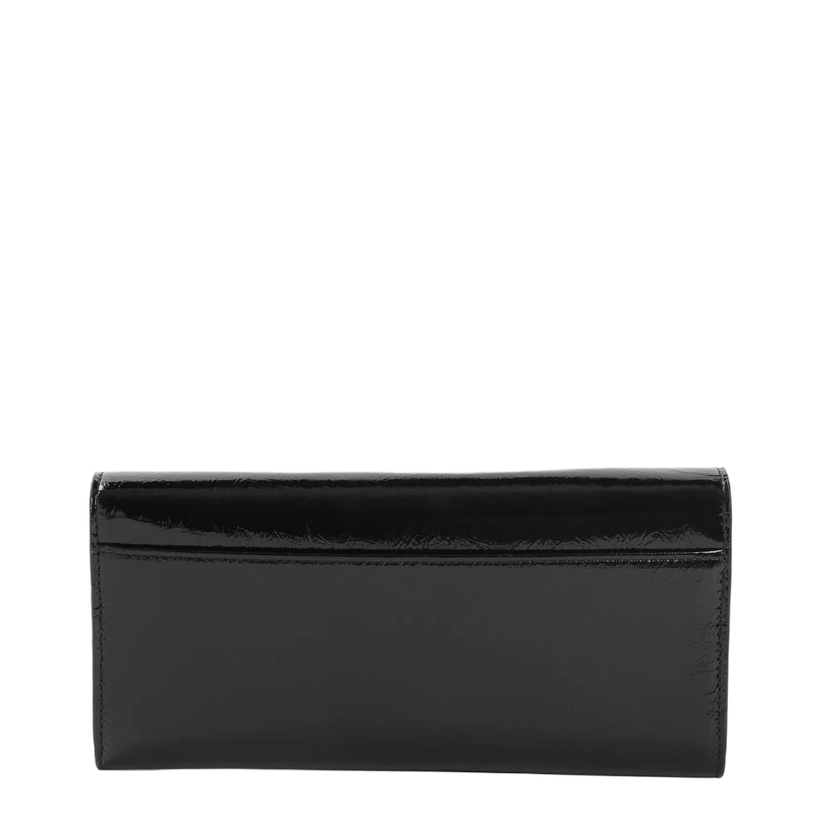 Wallet On Chain In Patent Leather Black - Image 2
