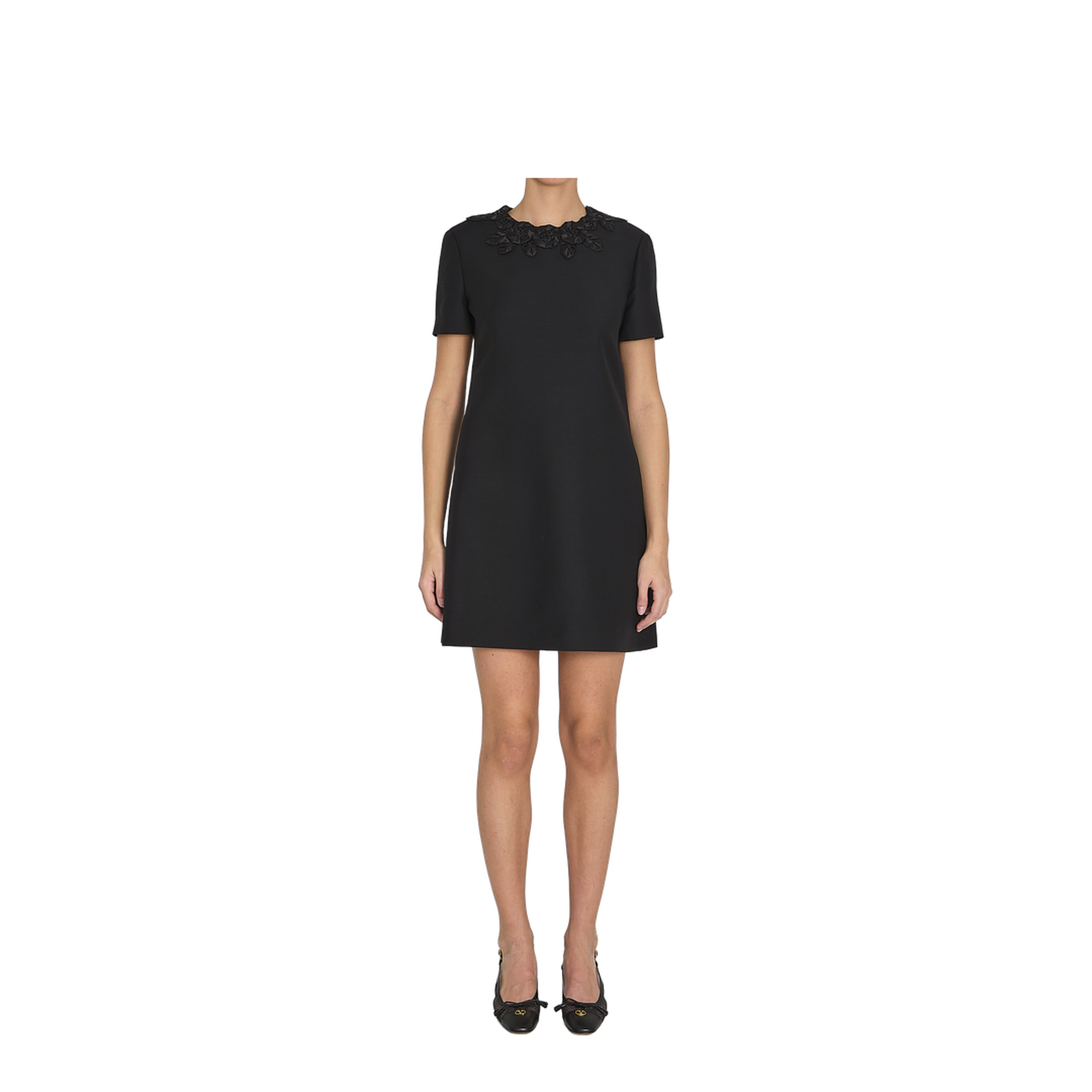 Short Dress with Embroidery - Image 1