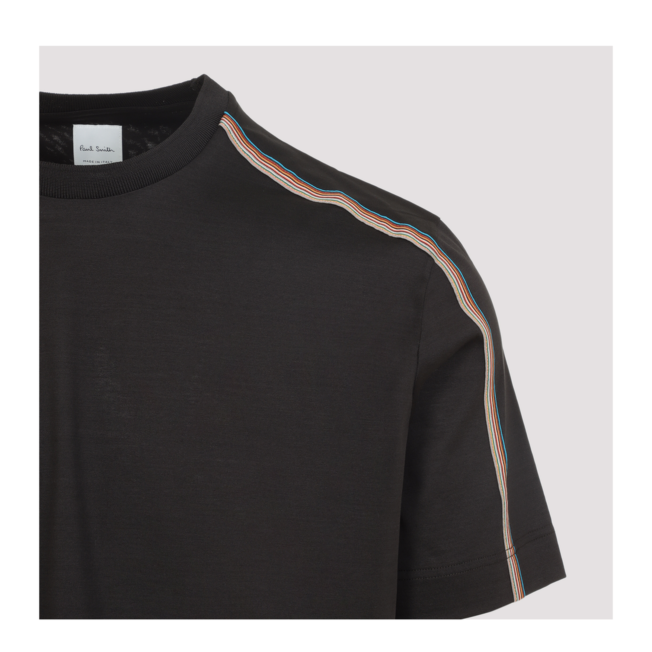 Stripe Tape Detail T-Shirt - Image 5