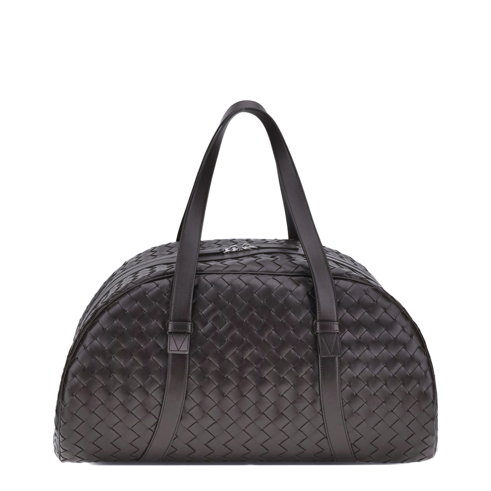 Intrecciato Leather Duffel Bags - Black - Image 1