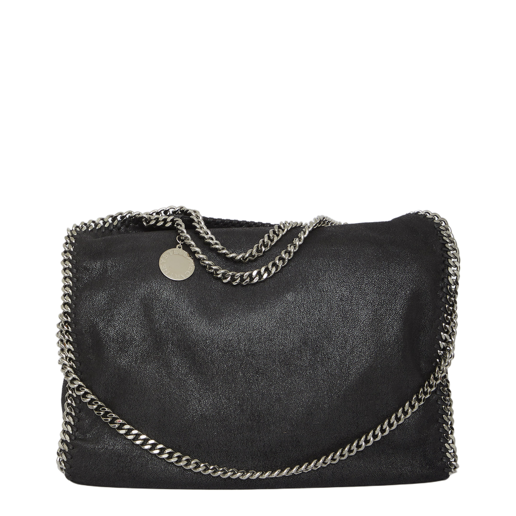 Falabella Fold-Over Shaggy Deer Tote Bag - Black - Image 11