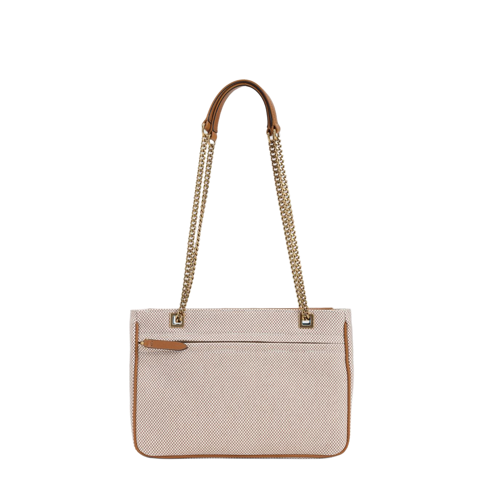 Natural Beige Textile Small Tote Bag - Image 2