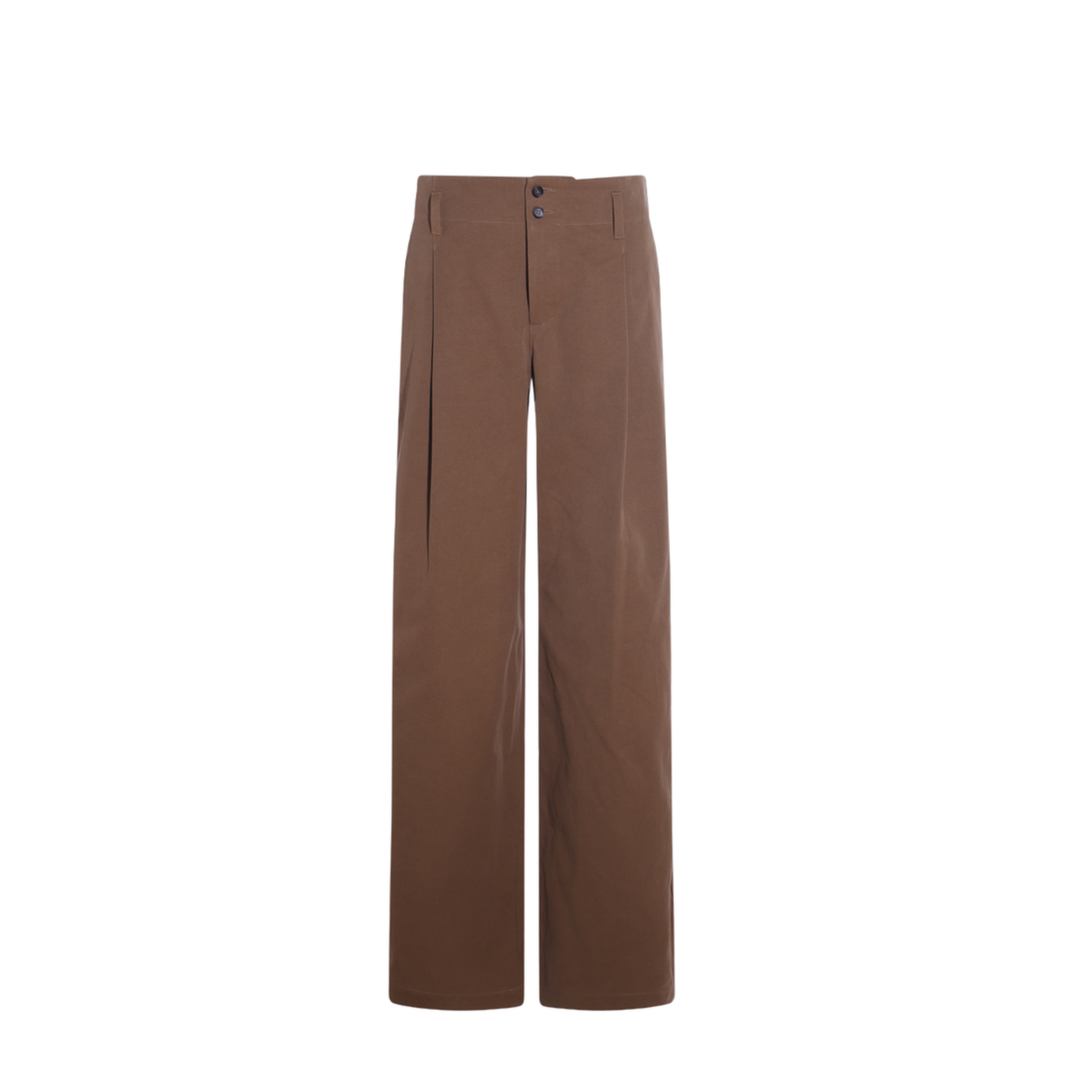 High-rise wide-leg pants in cotton canvas - Image 2