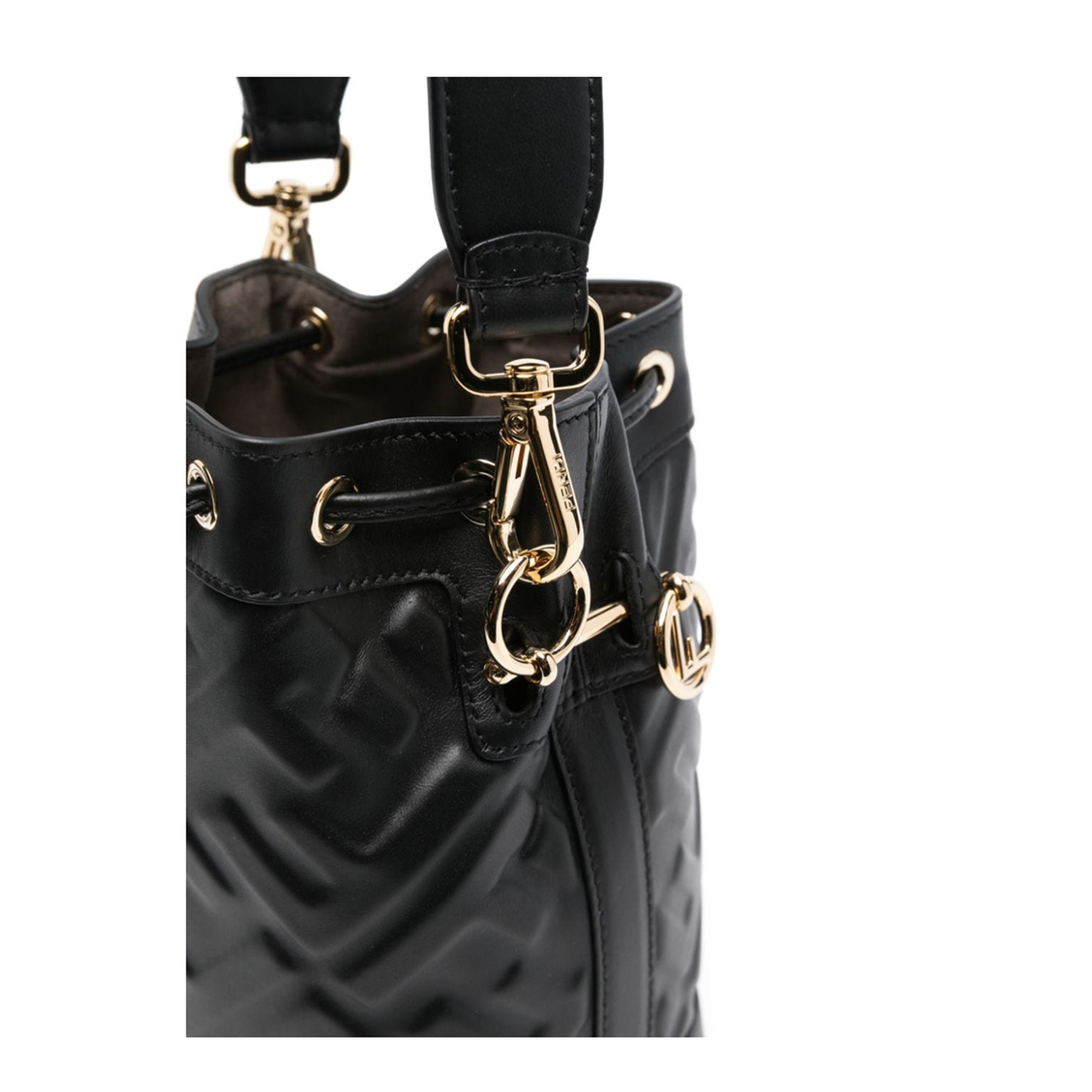 Mon Tresor Mini Calfskin Bucket Bag - Black (Nero) - Image 3