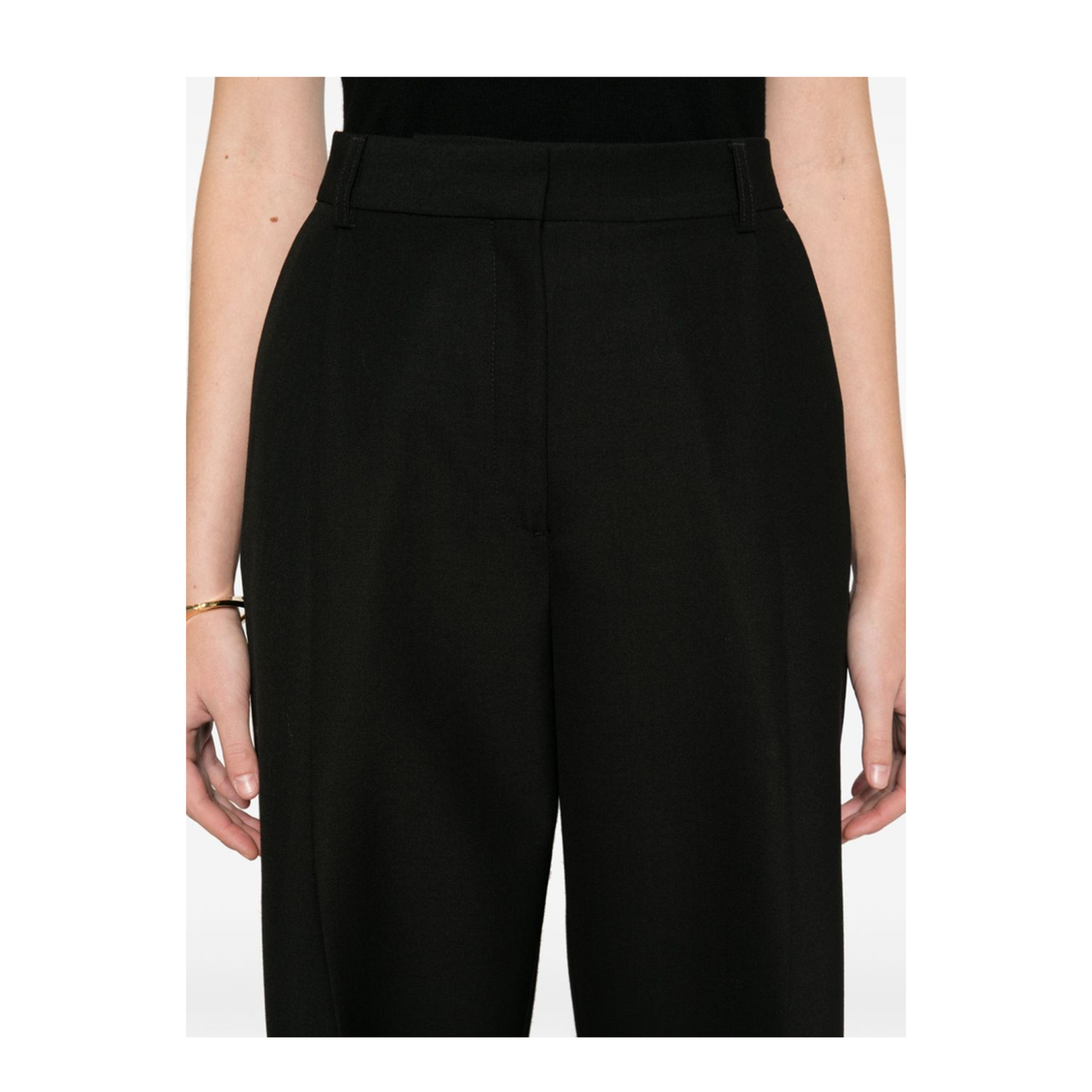 Wool Blend Pleated Trousers - Image 3