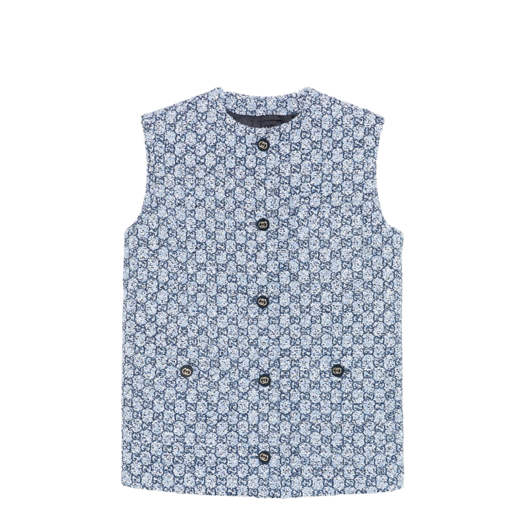 Multicolor Tweed Gilet - Image 1