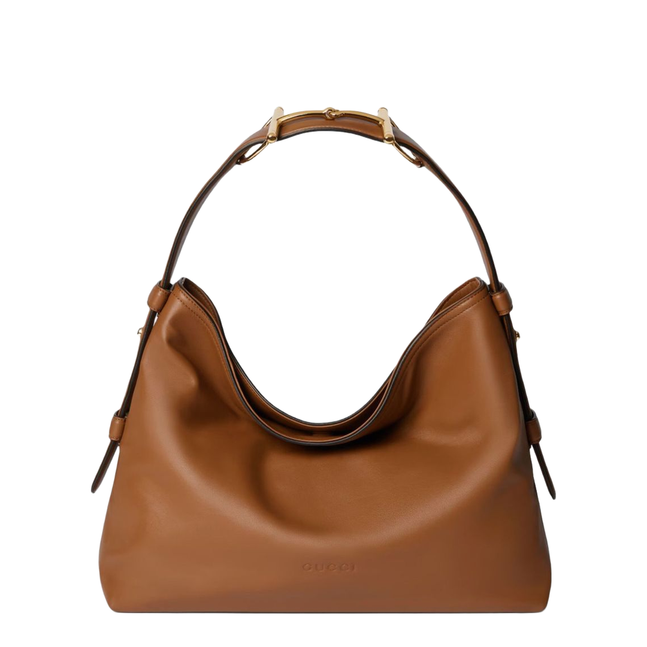Medium Calf Leather Tote - Brown - Image 1