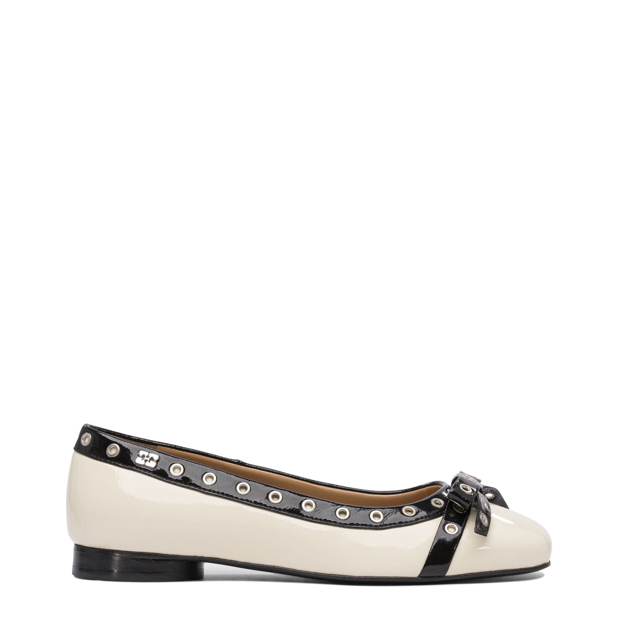 Eyelet Bow Ballet Flats - Image 1