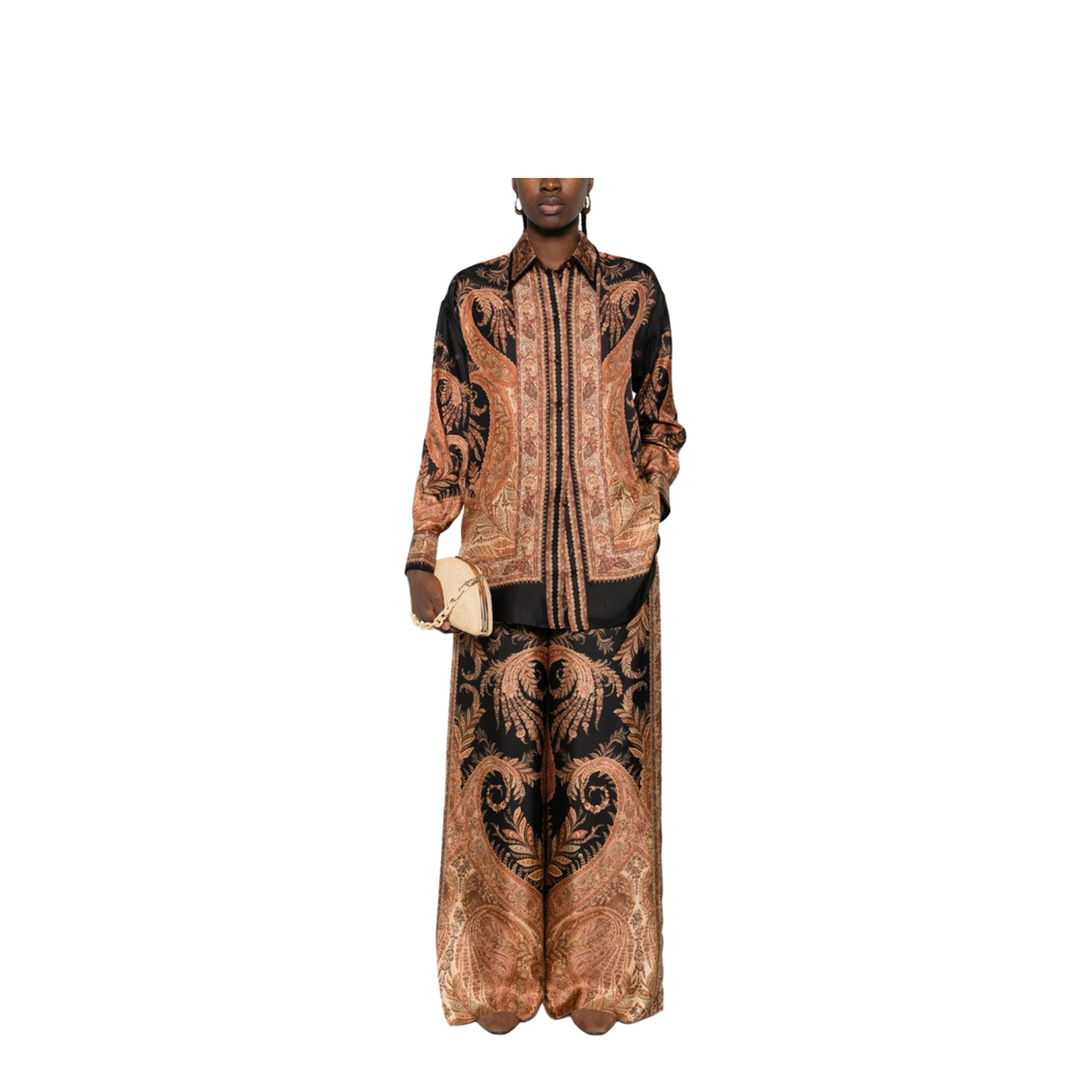 Hypnotic Relaxed Shirt Black Paisley - Image 3