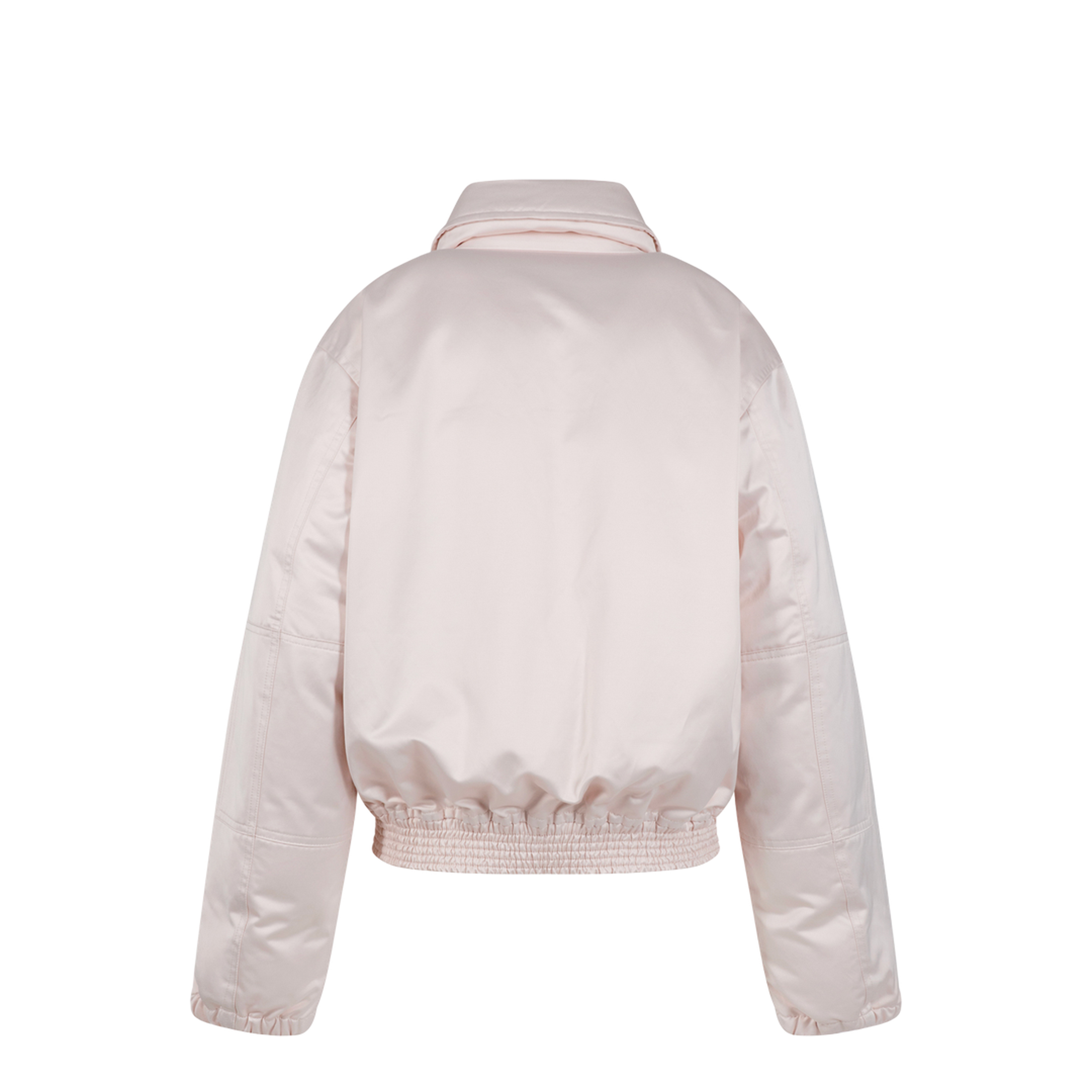 Cotton Satin Padded Bomber Jacket - Image 4
