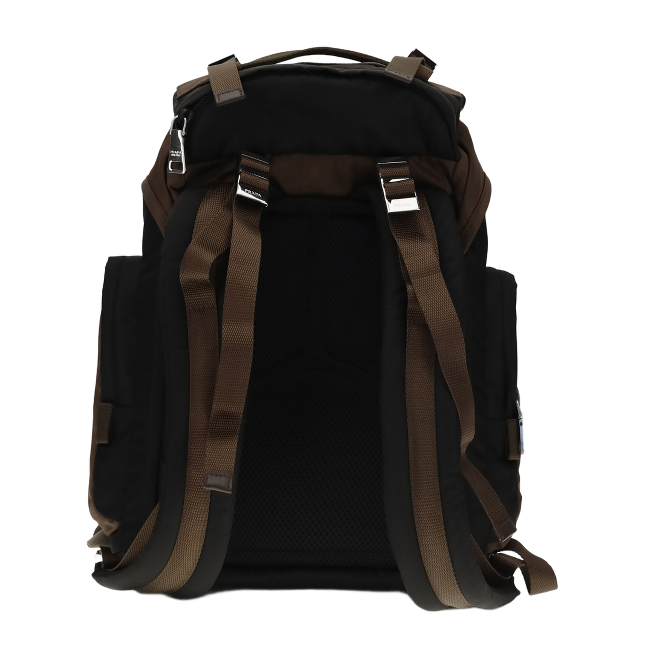 Backpack in Re-Nylon and Leather - Image 2