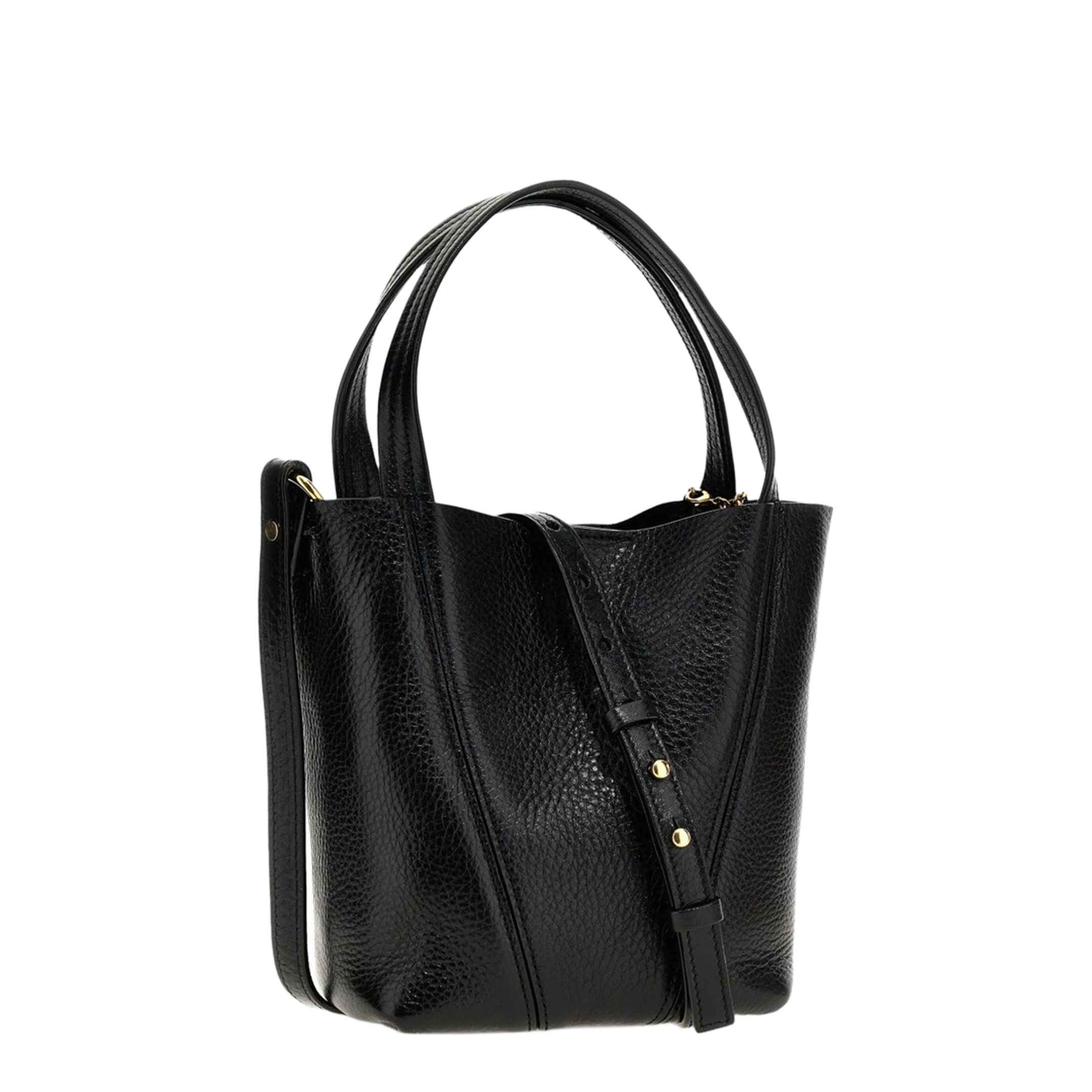 Small Spin Tote Bag in Grained Leather - Image 4