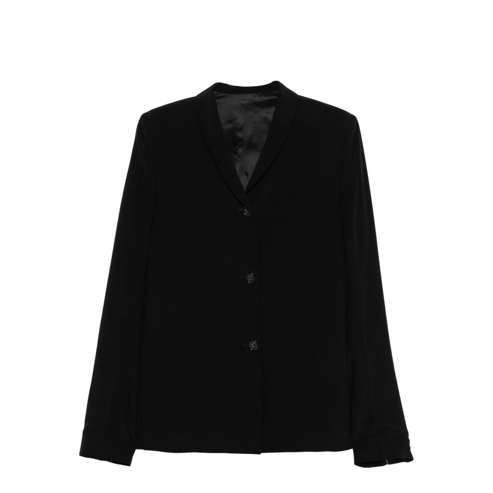 Black Convertible Neck Blazer - Image 1