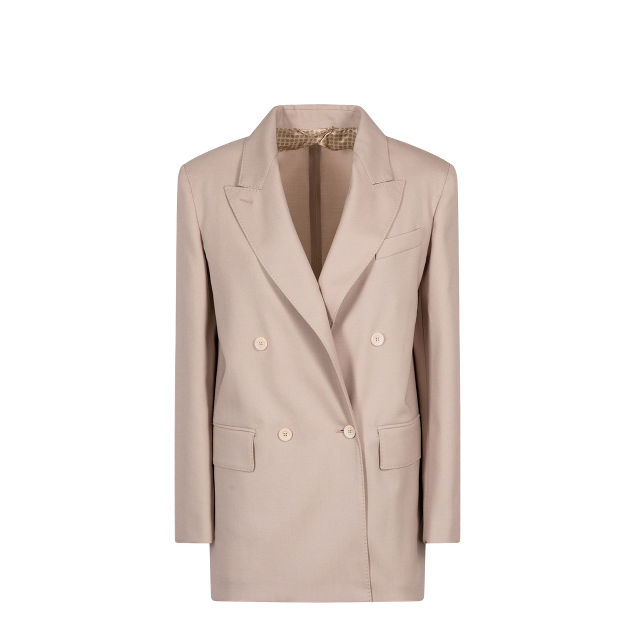 Double-Breasted Wool Blend Blazer - Image 1