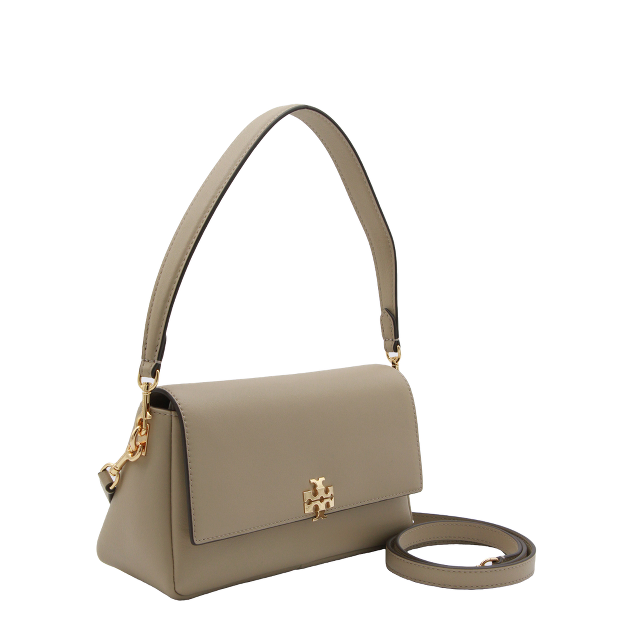Charlie Small Leather Shoulder Bag - Soft Cement - Image 4