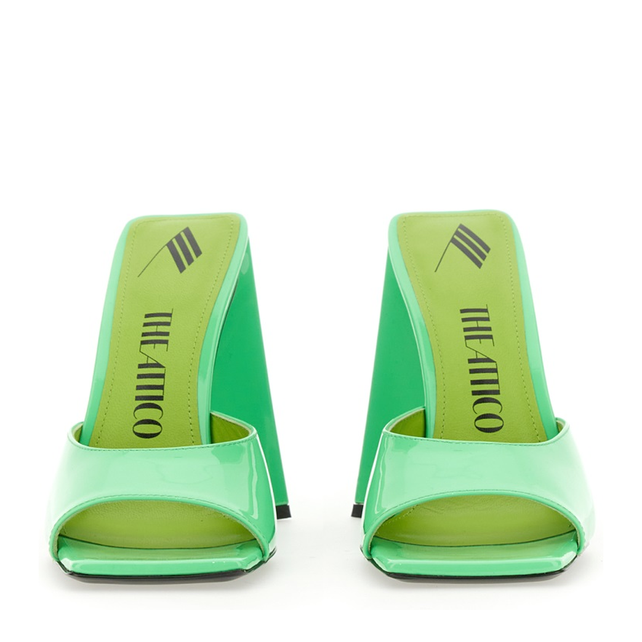 Neon Green Patent Mules - Image 2