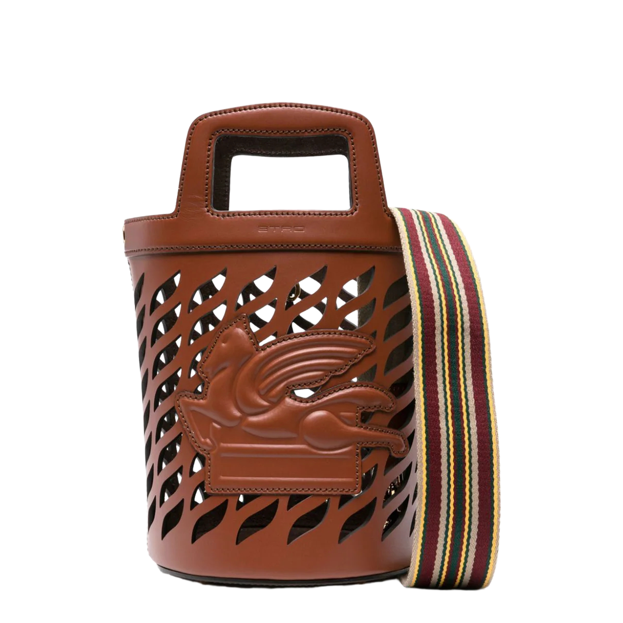 Coffa Bullhide Leather Tote - Brown - Image 1