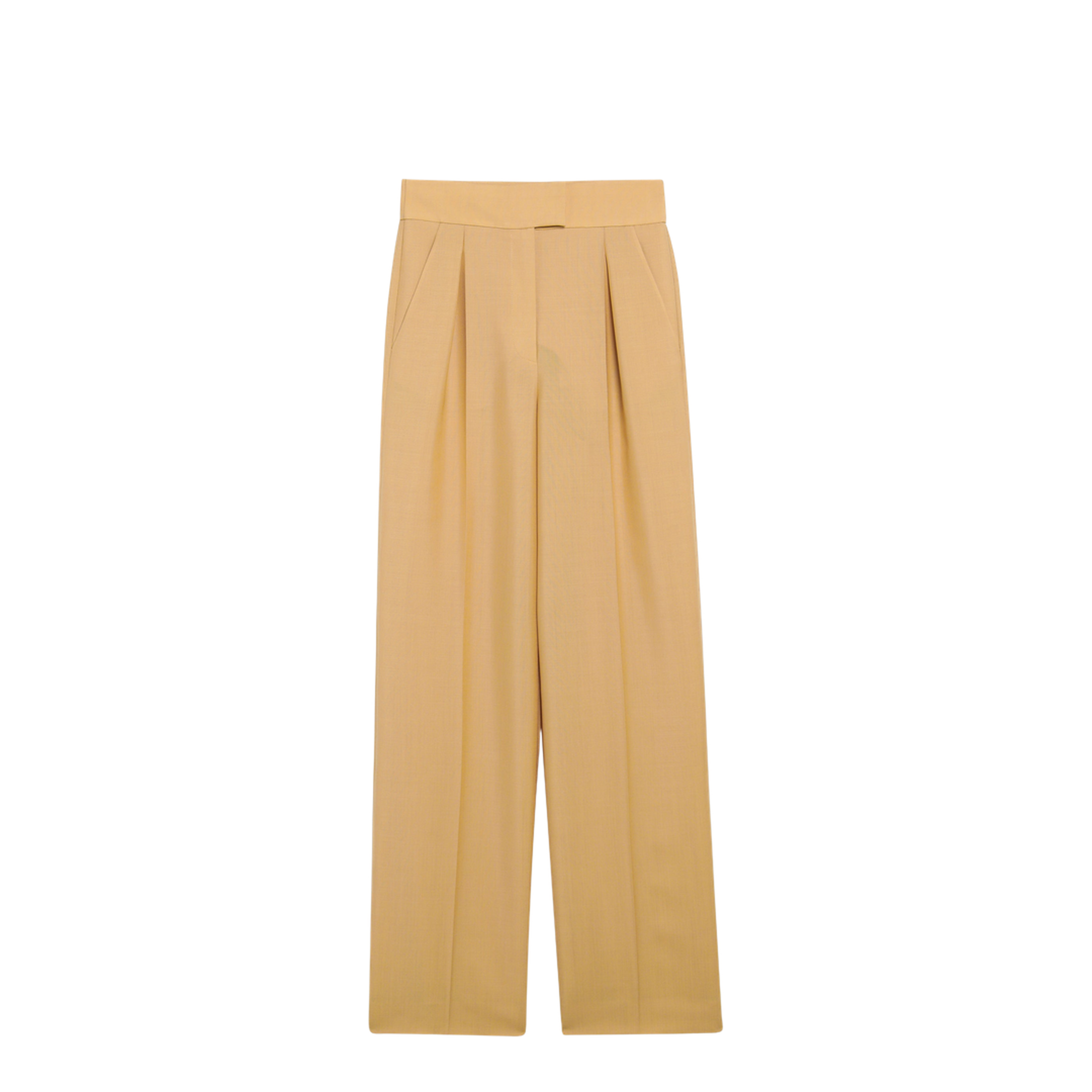 British Mohair Trousers in Ochre - Image 1