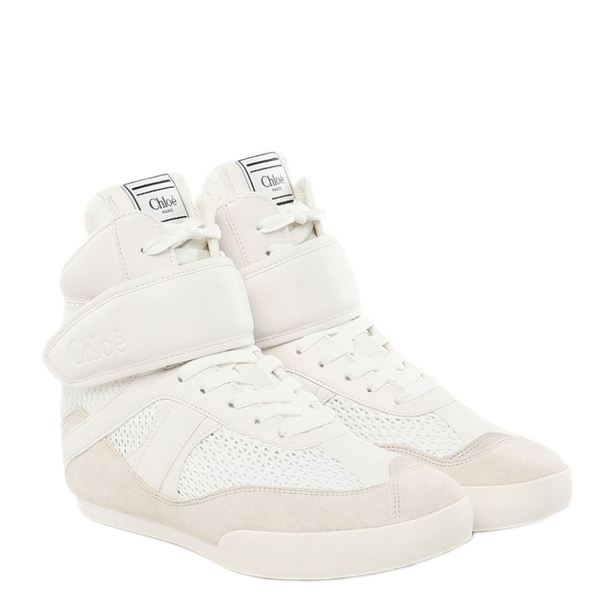Mesh And Suede Kick High-Top Sneakers - Image 2