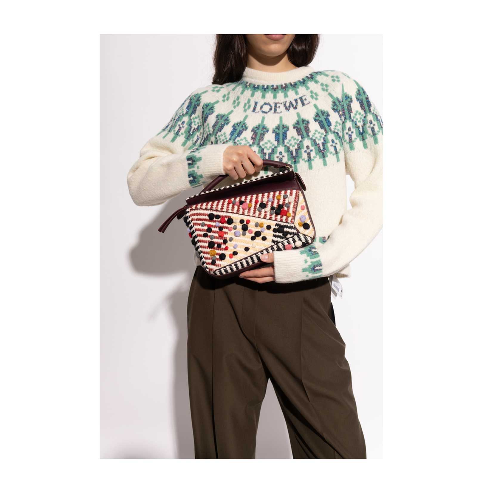 Puzzle Small Dotted Shoulder Bags - Multicolor - Image 2