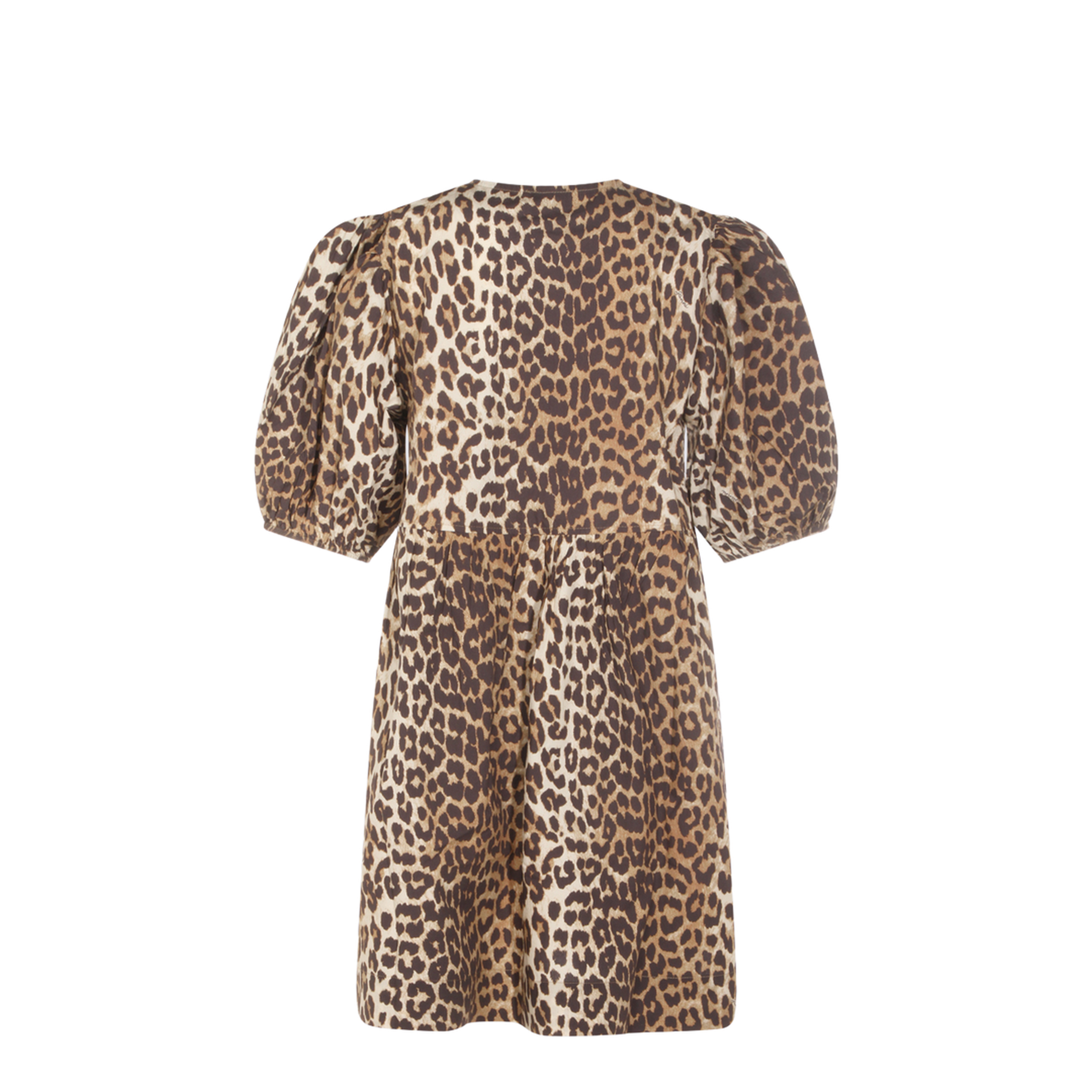Printed Tie String Poplin Mini Dress - Image 4