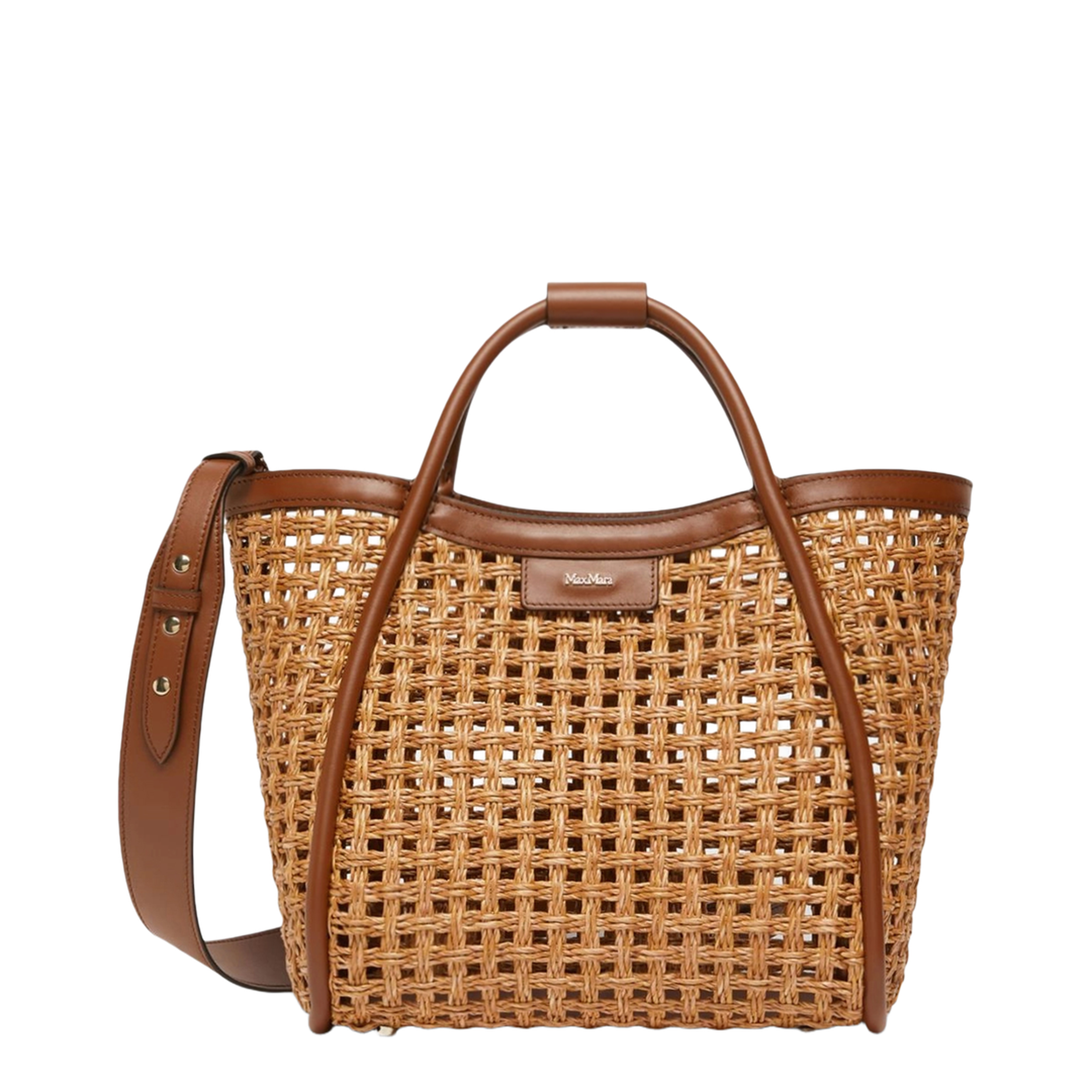 Marine Small Woven Nylon Tote - Beige - Image 1