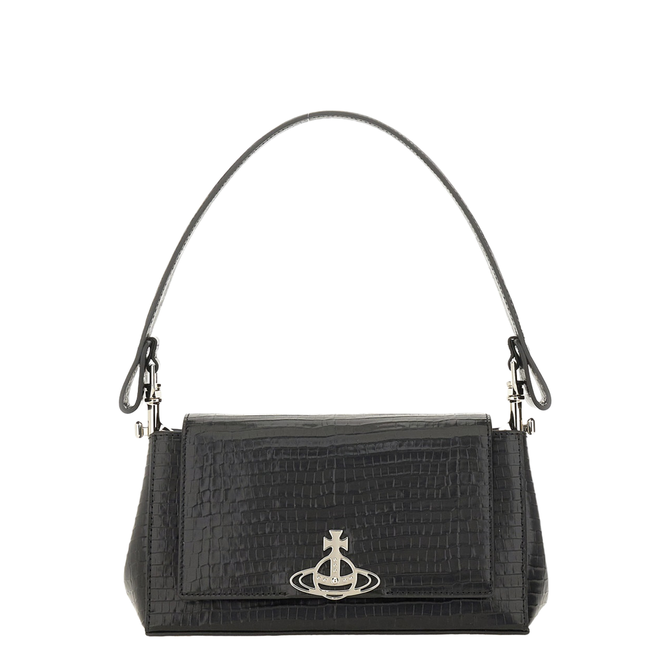 Hazel Medium Calf Leather Handbag - Black - Image 1