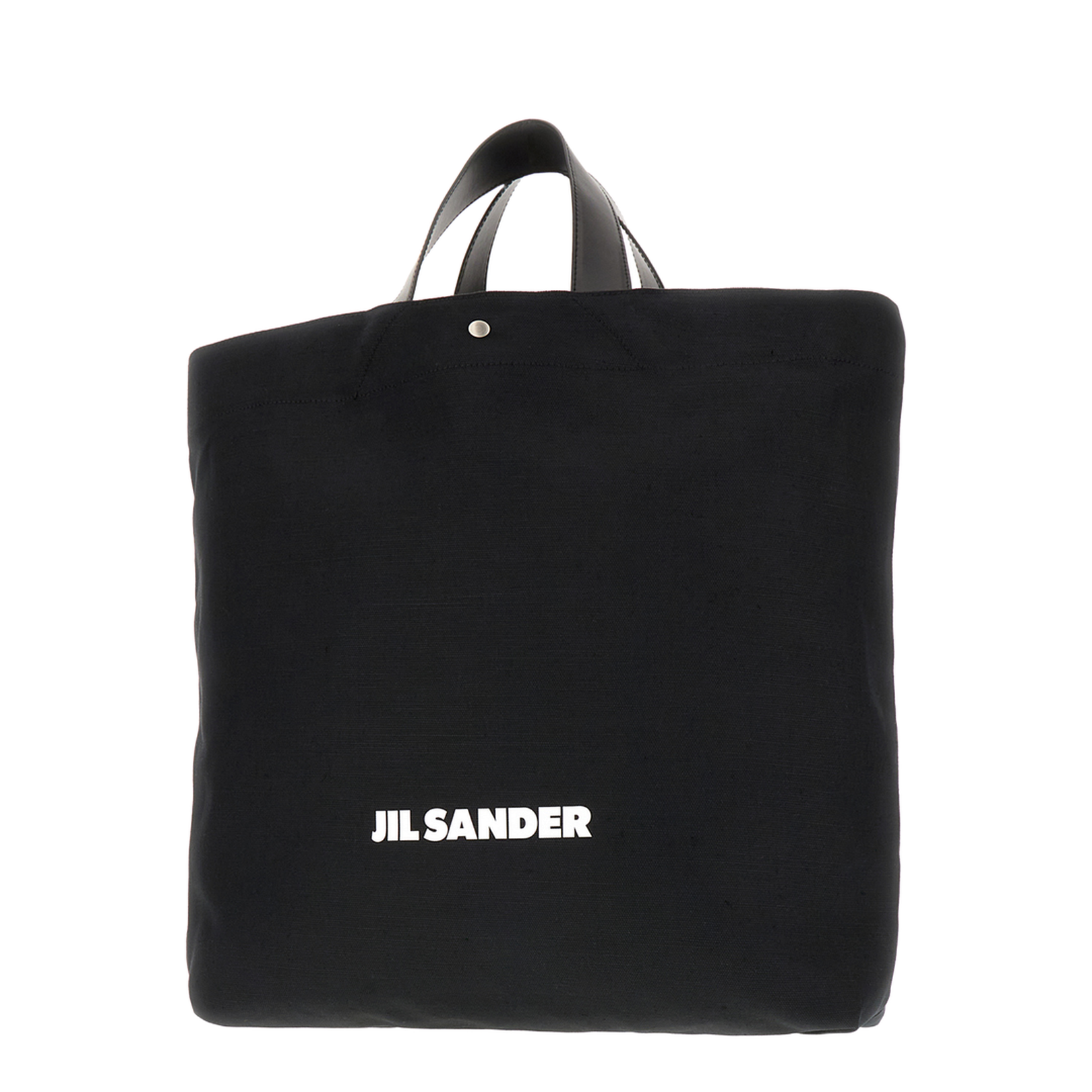 Black Canvas Shopping Bag - Image 2