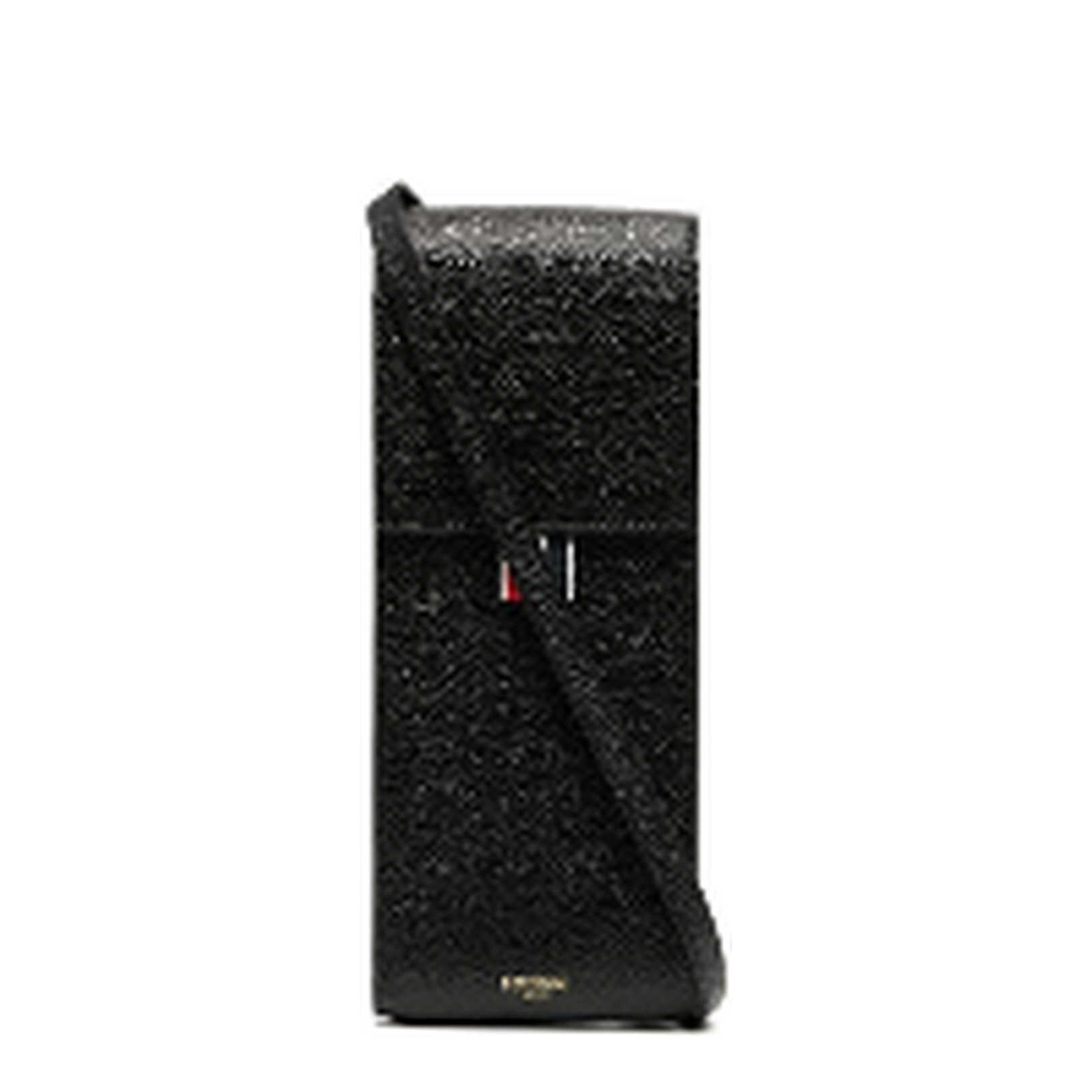 Pebble Grain Crossbody Phone Holder - Black - Image 4