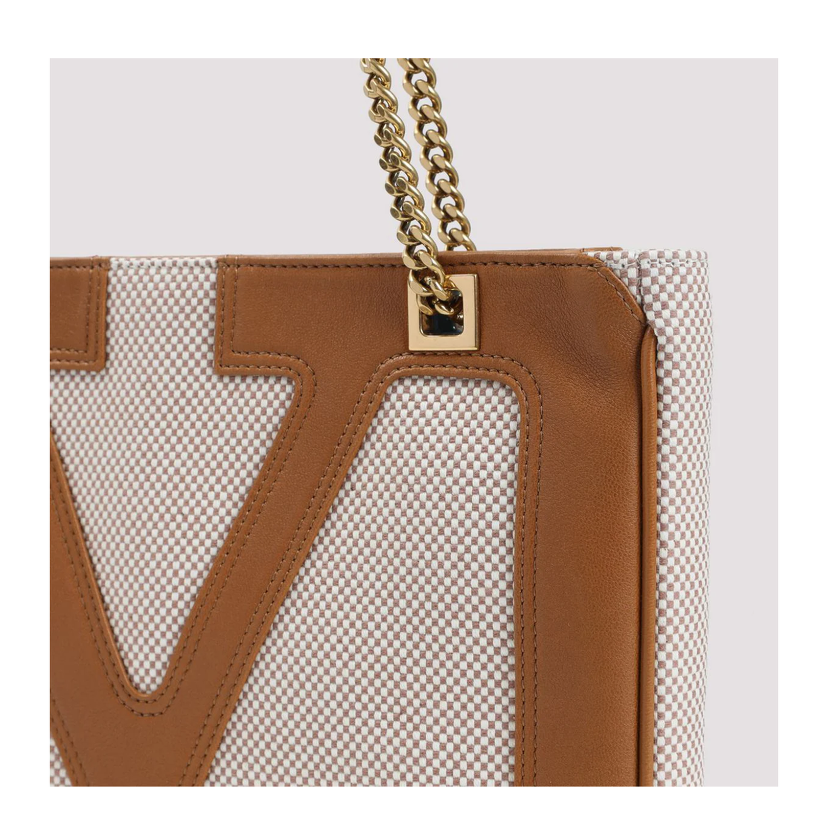 Natural Beige Textile Small Tote Bag - Image 3