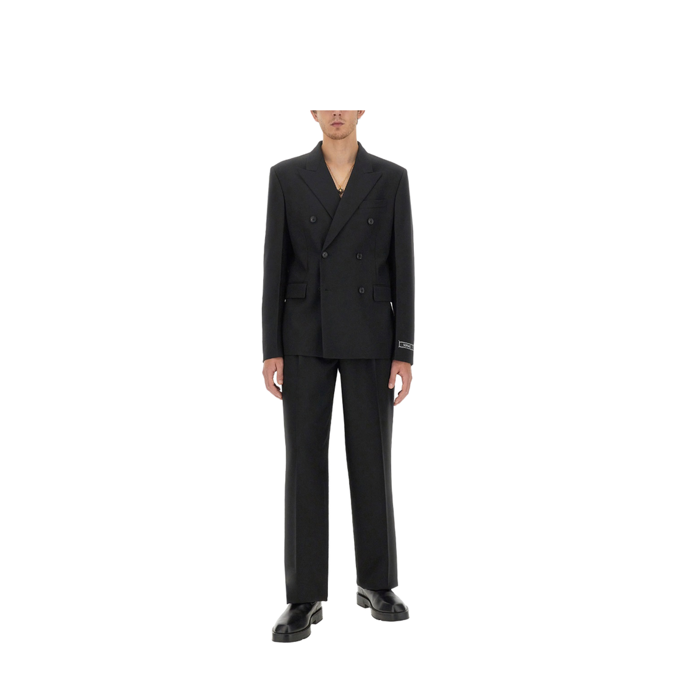 Formal Jacket Wool Fabric - Black - Image 2