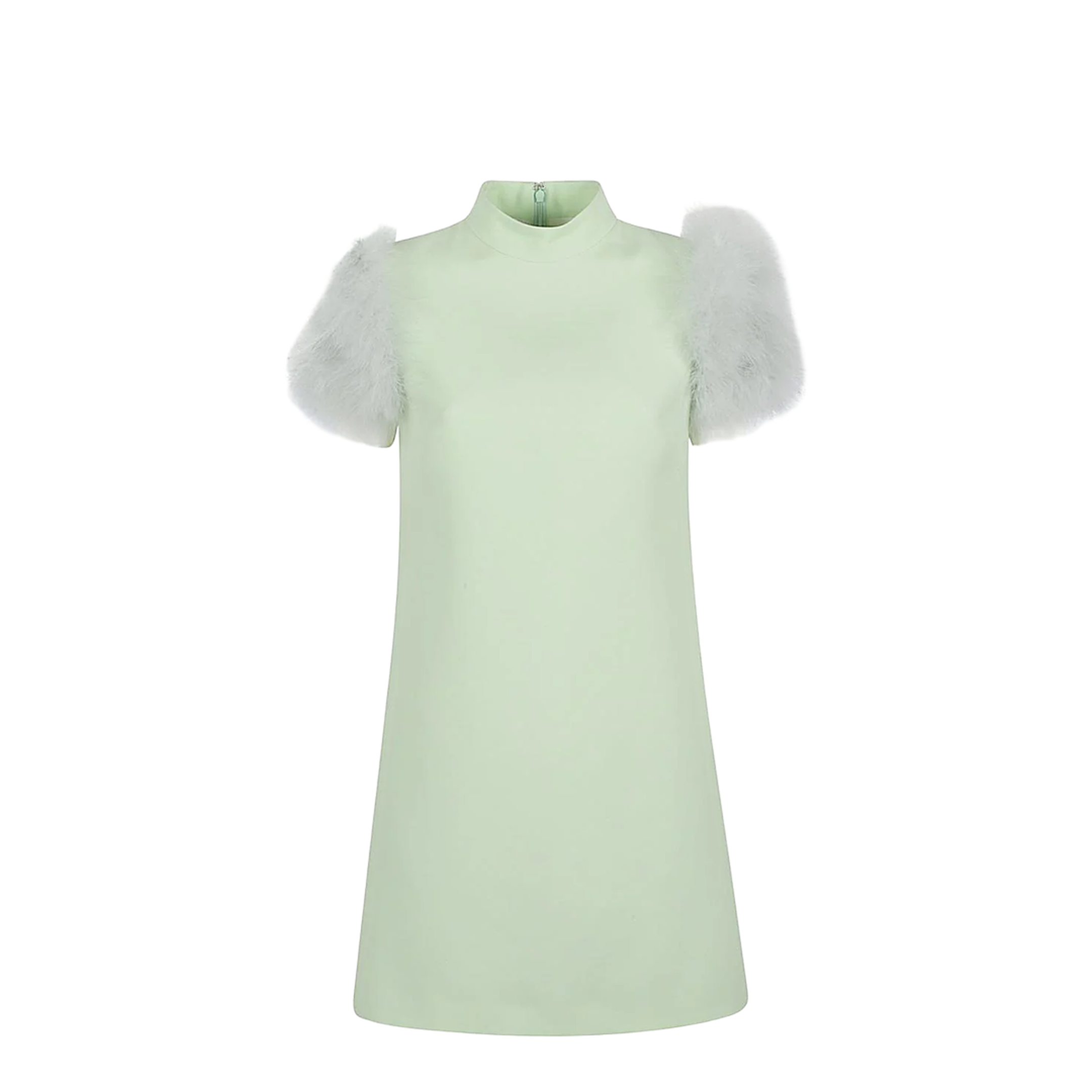 Feathered Wool And Silk Dress - Image 1