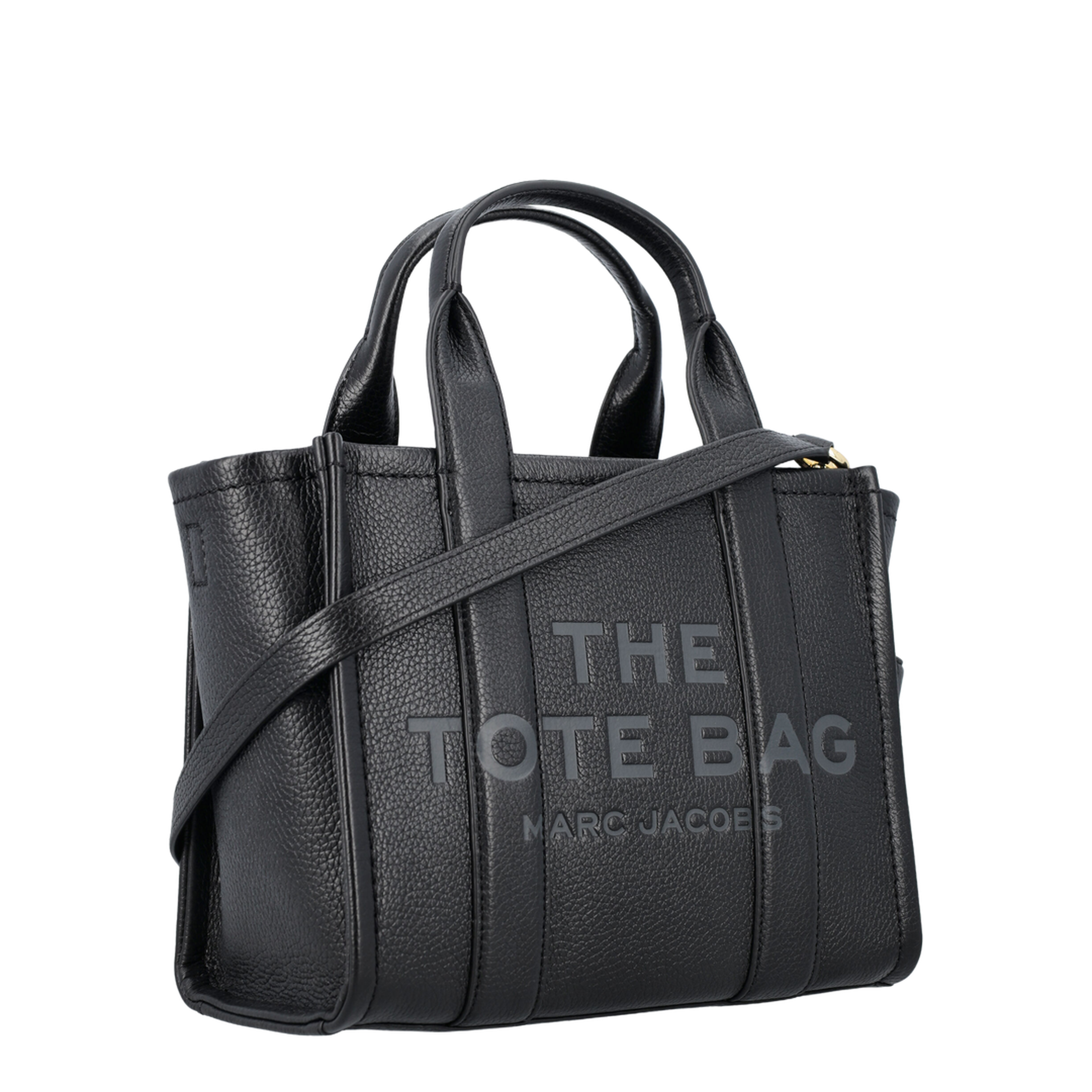 The Small Tote Bag Grainy Leather Bag in Black - Image 2