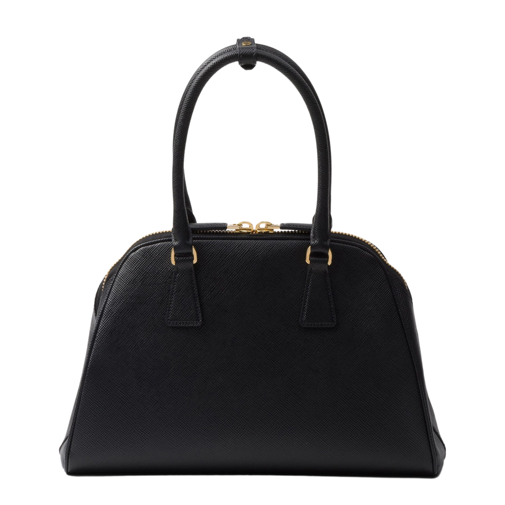 Medium Saffiano Leather Tote Bag - Black - Image 3
