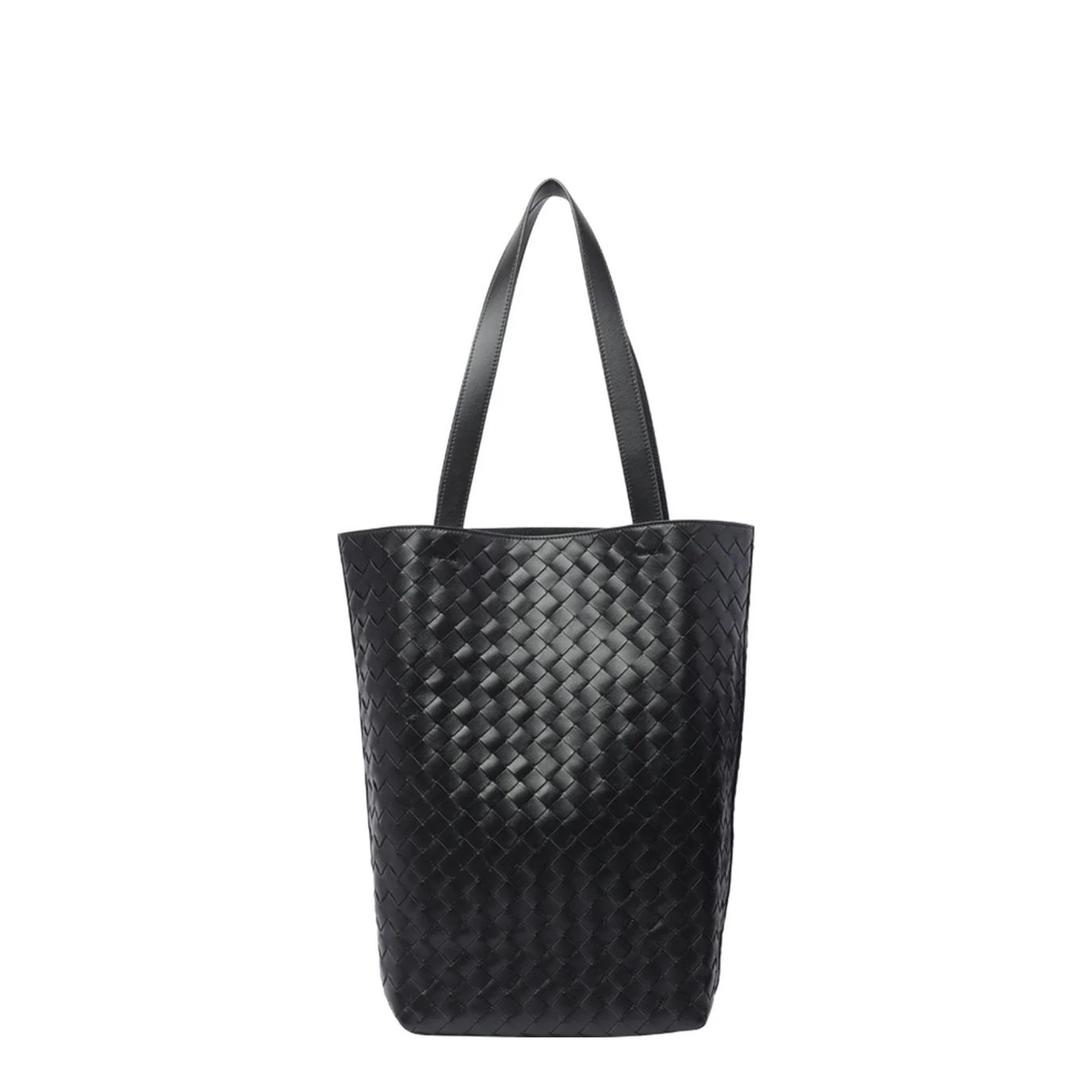 Intrecciato Small Leather Tote Bags - Black - Image 3