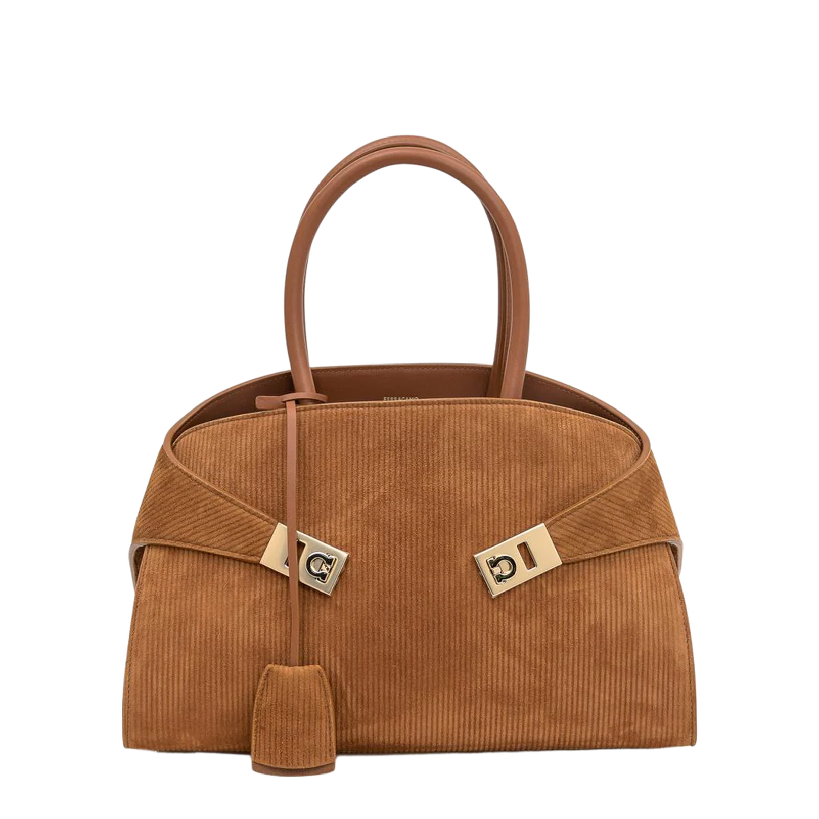 Hand Bag Suede Brown - Image 1