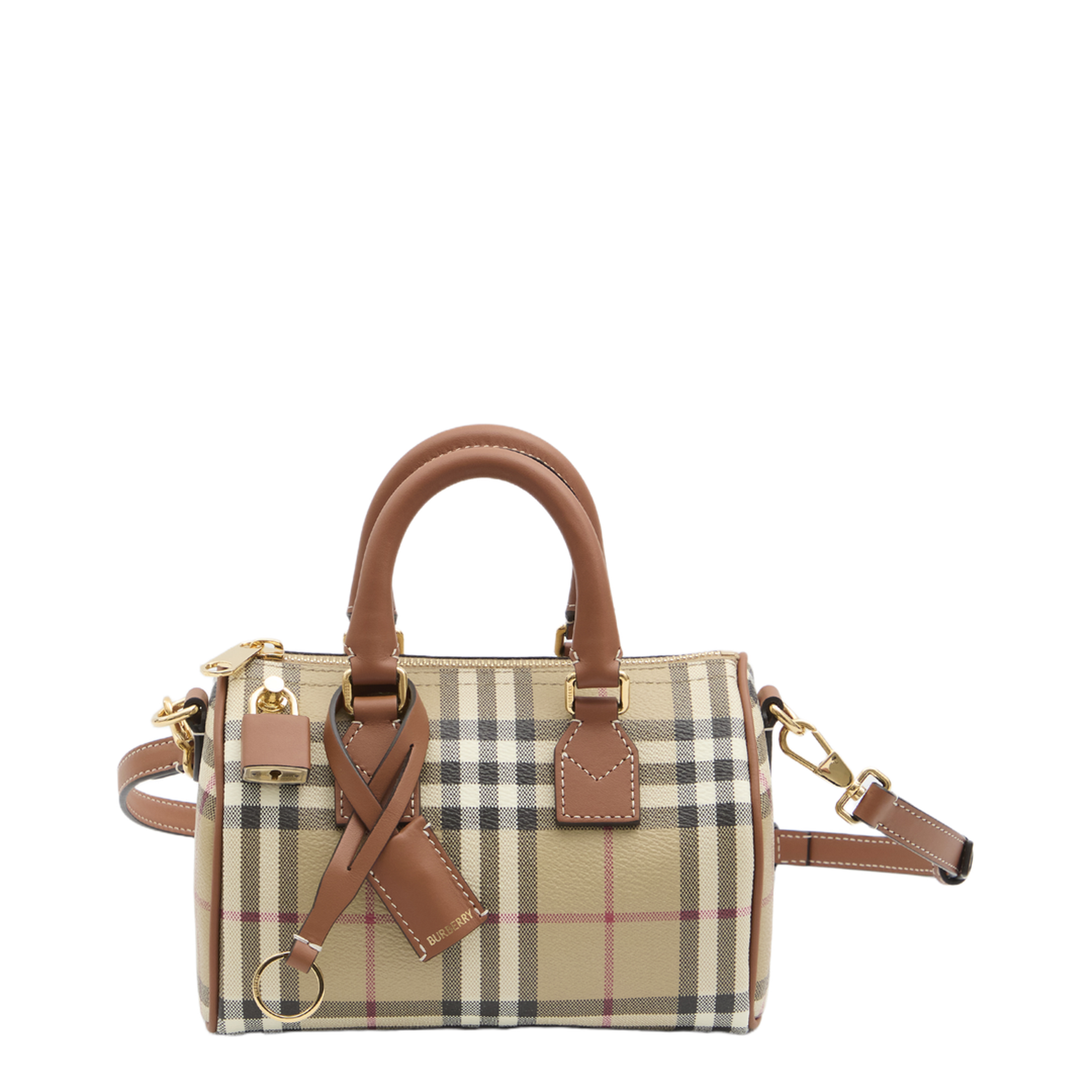 Mini Check Bowling Bag - Image 1