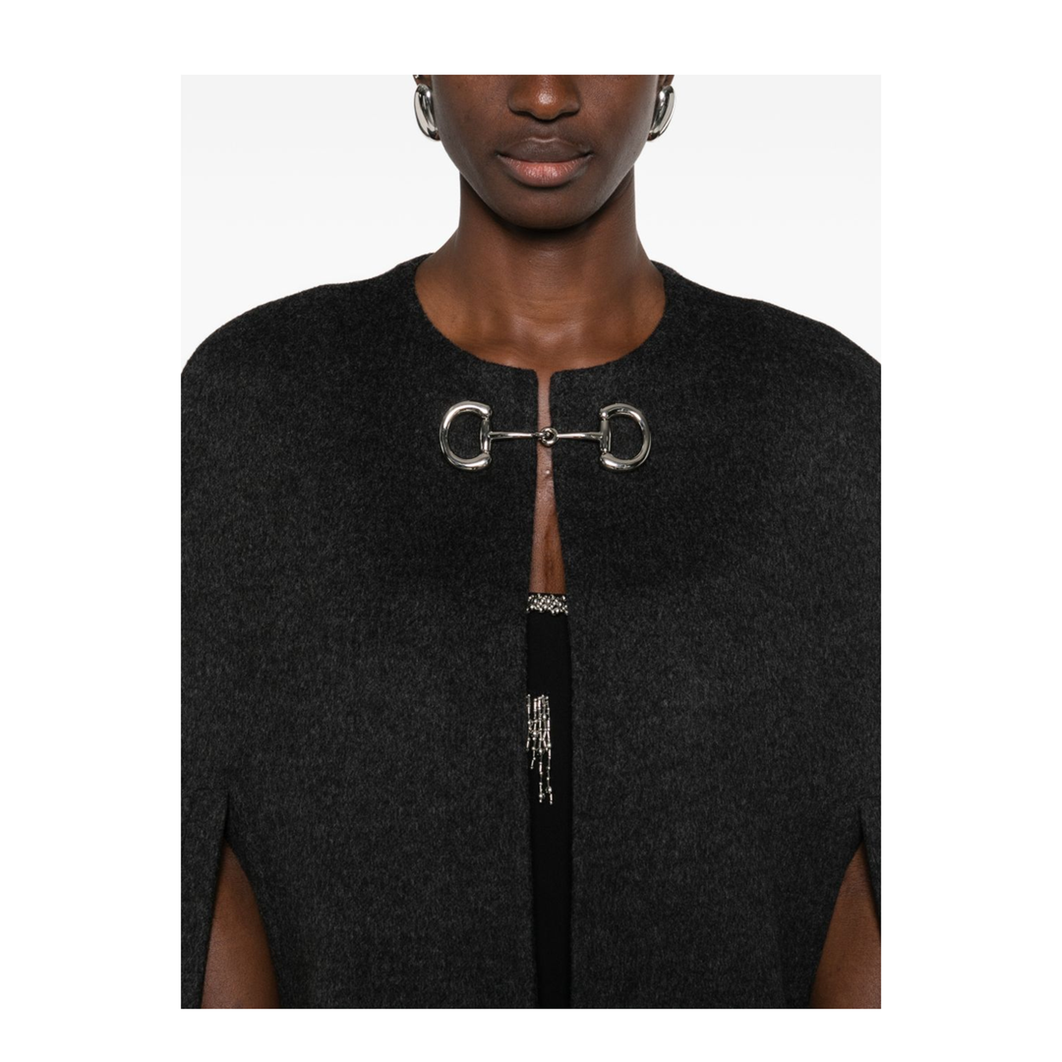 Wool and Silk Cape with Clamp - Image 4