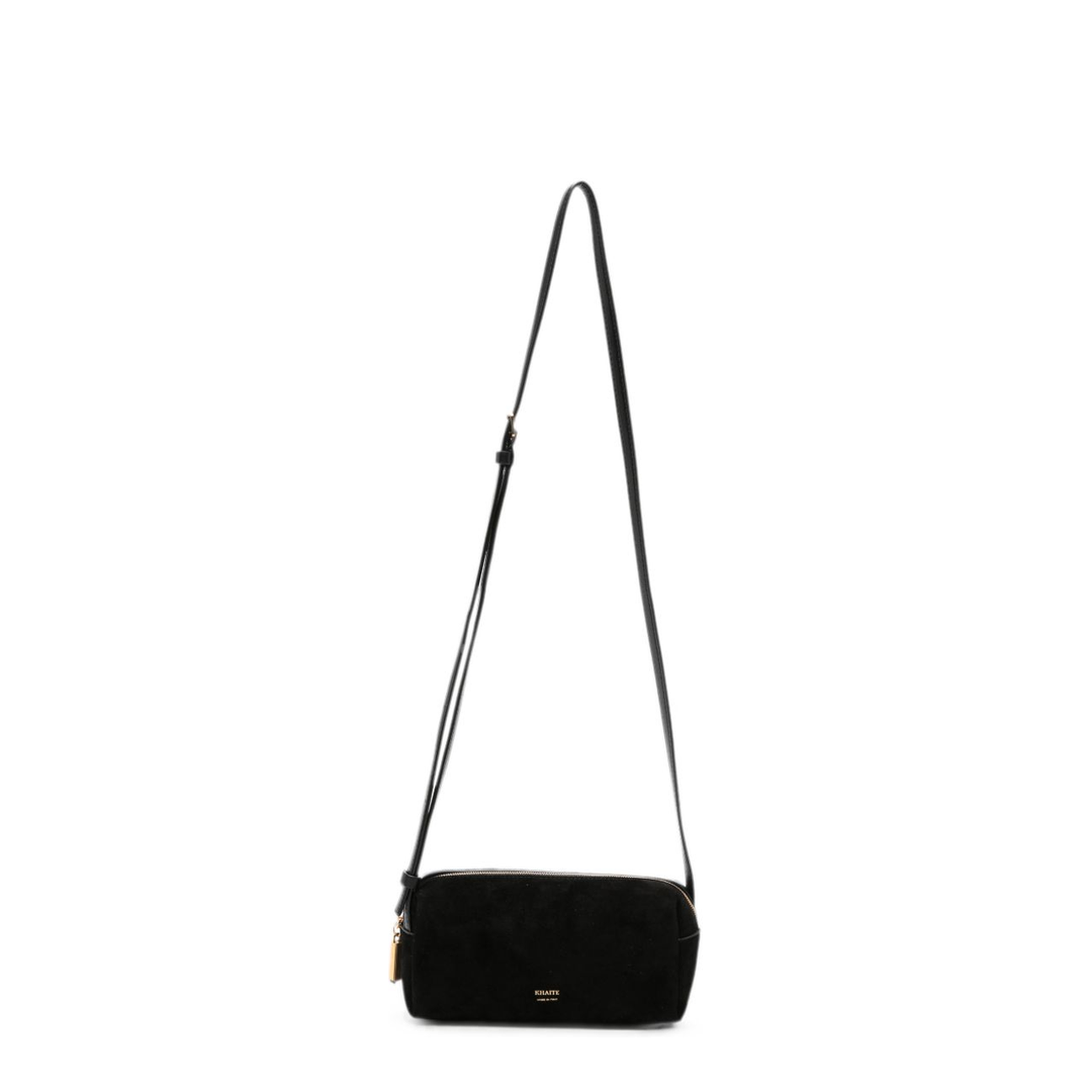 Kye Mini Crackle Patent Leather Crossbody - Black - Image 1