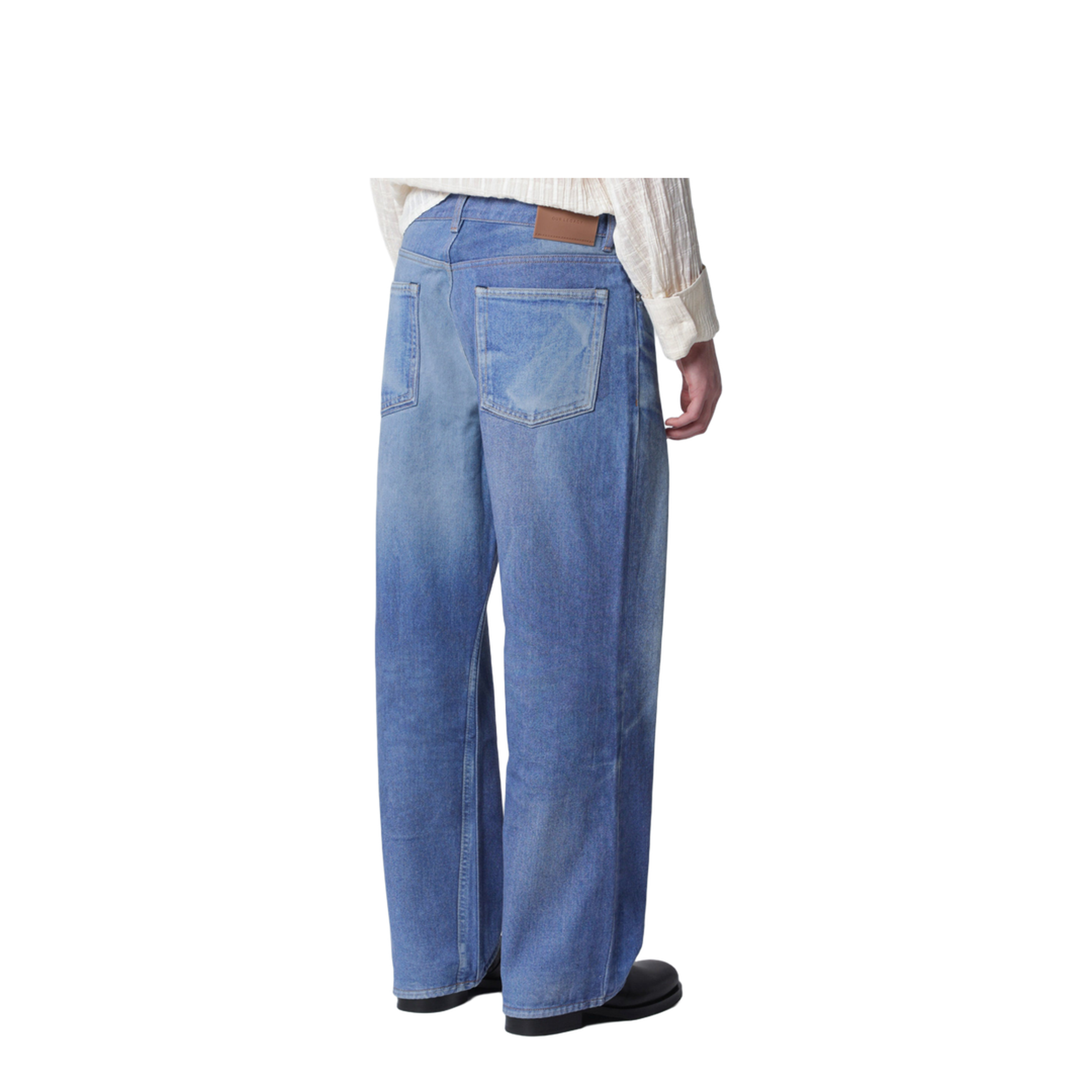 Jeans Third Cut In Digital Blue Aurora Print - Image 2