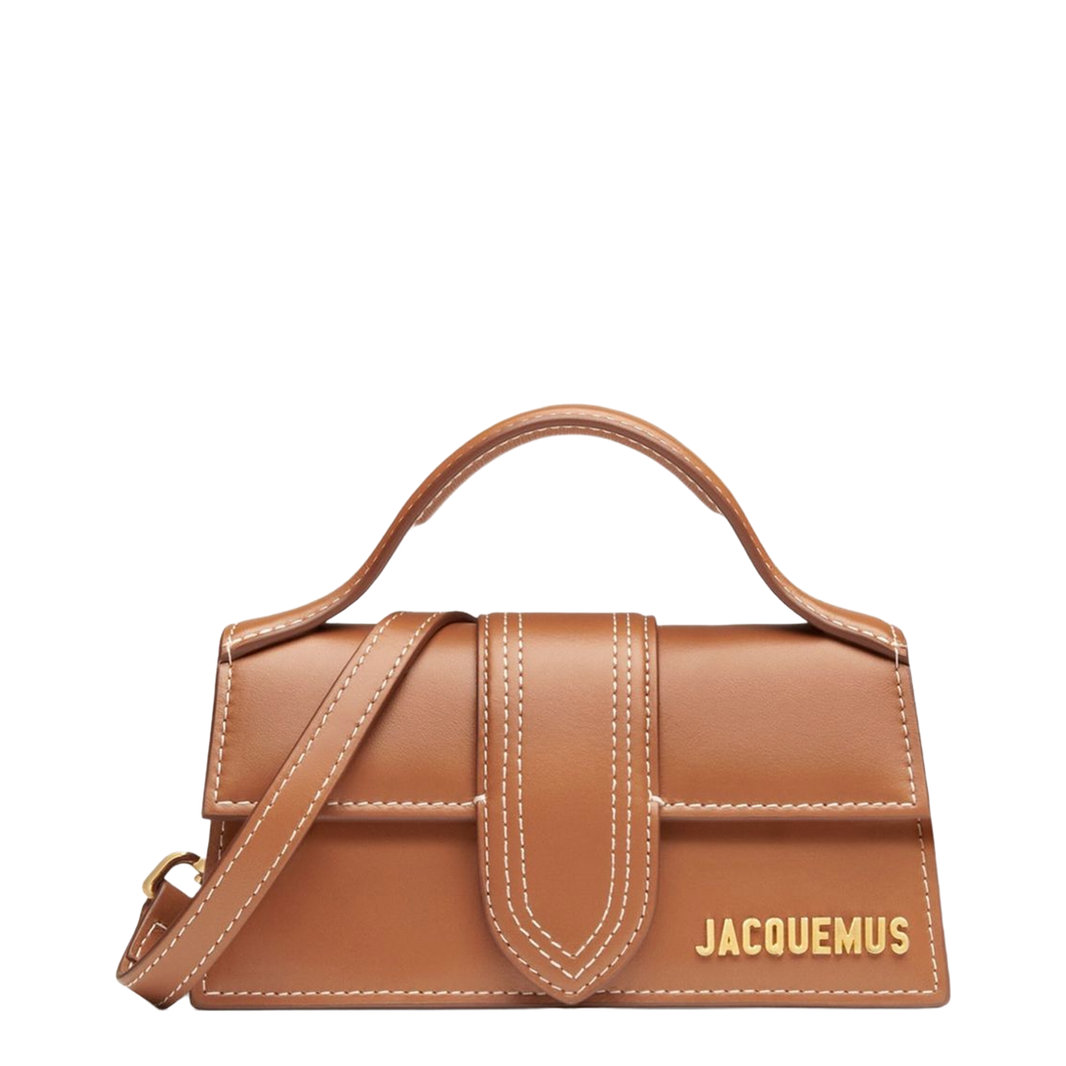 The Bambino Small Calfskin Leather Shoulder Bag - Brown - Image 1