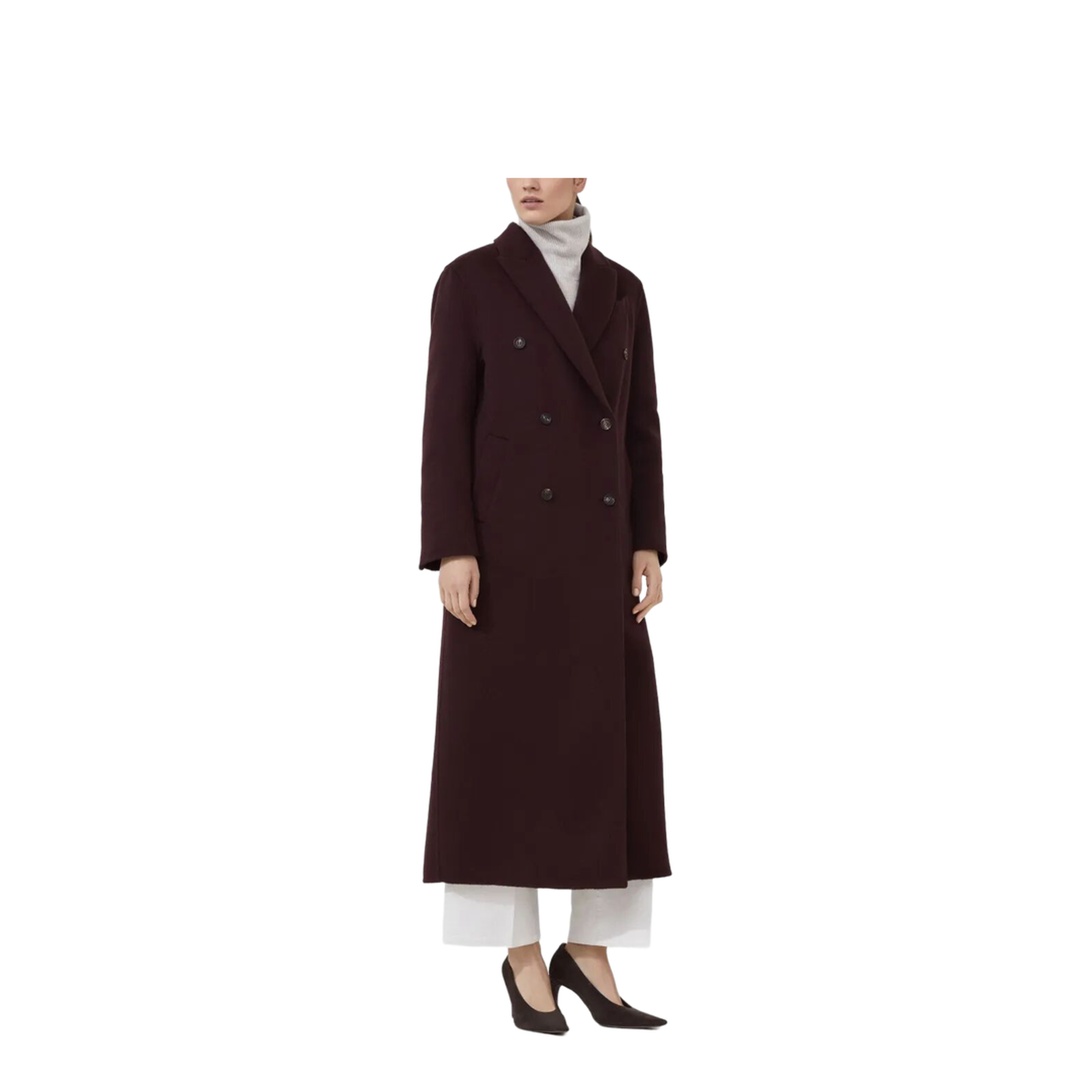 Hand-Crafted Coat in Cashmere Double Beaver Cloth with Monili - Image 3