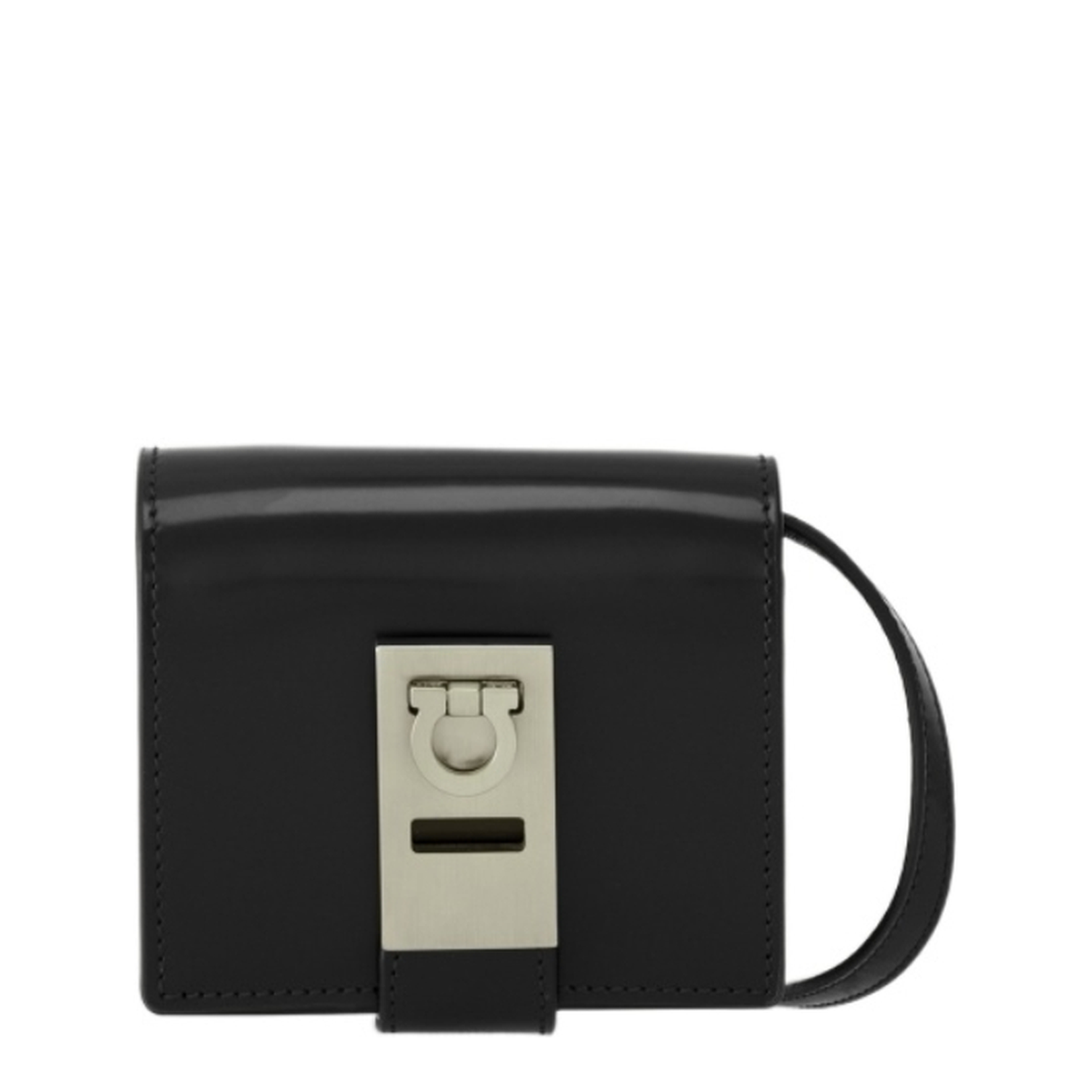 Gancini Flip-Lock Leather Cardholder - Image 1