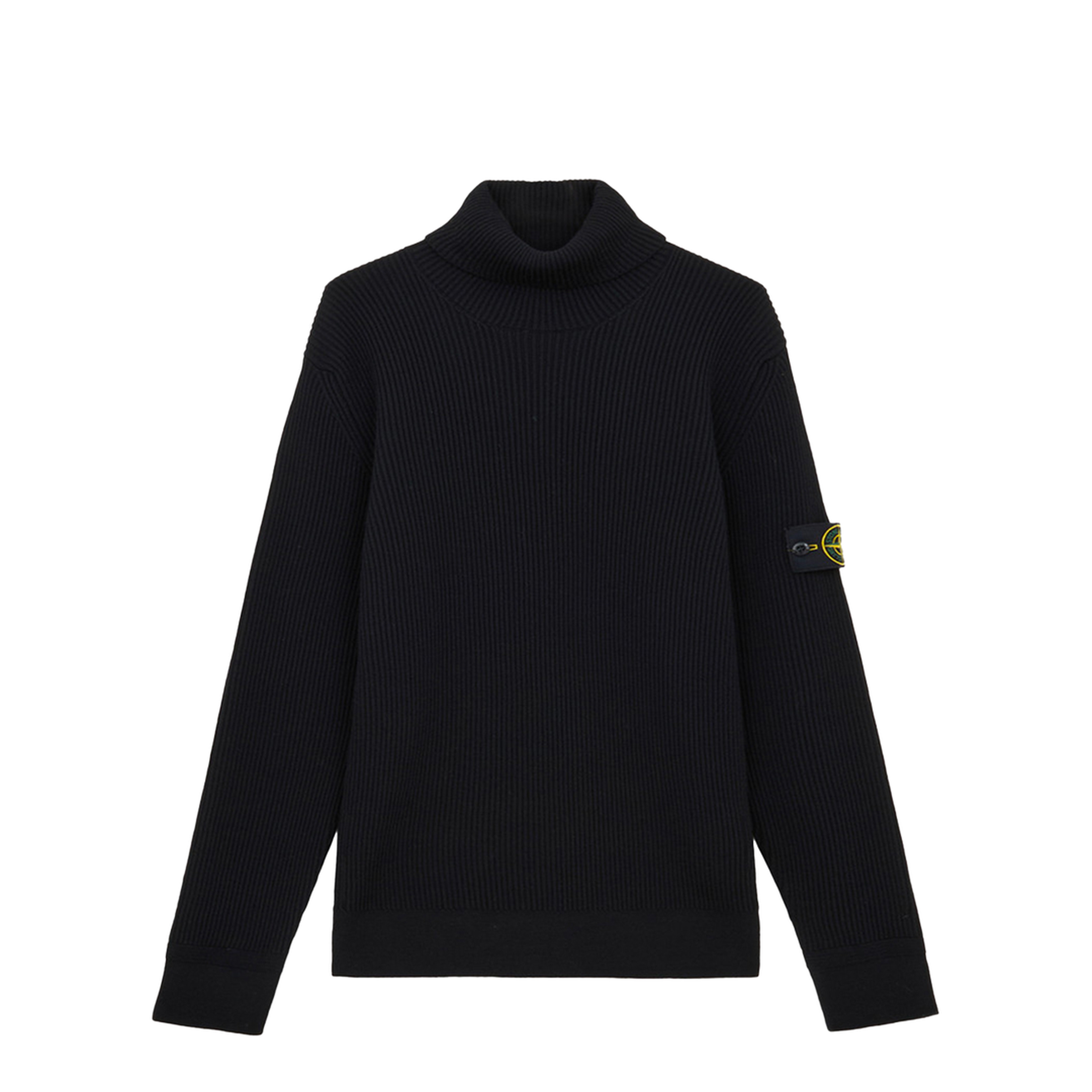 Ribbed Wool Turtleneck Pullover - Image 1
