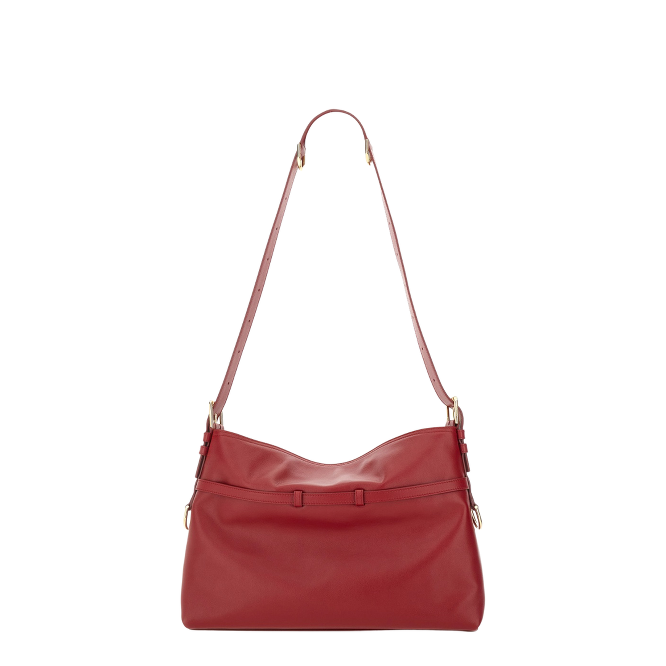 Voyou Medium Calfskin Crossbody - Dark Red - Image 3