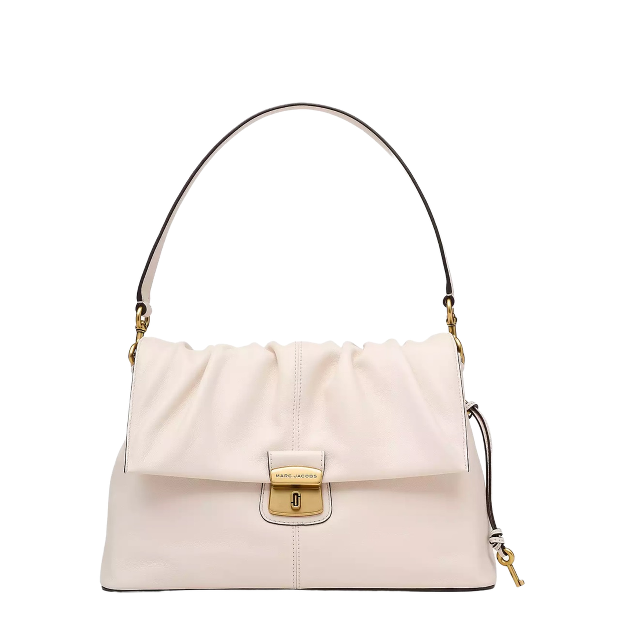 Nappa Leather Messenger Bag - Ivory - Image 1