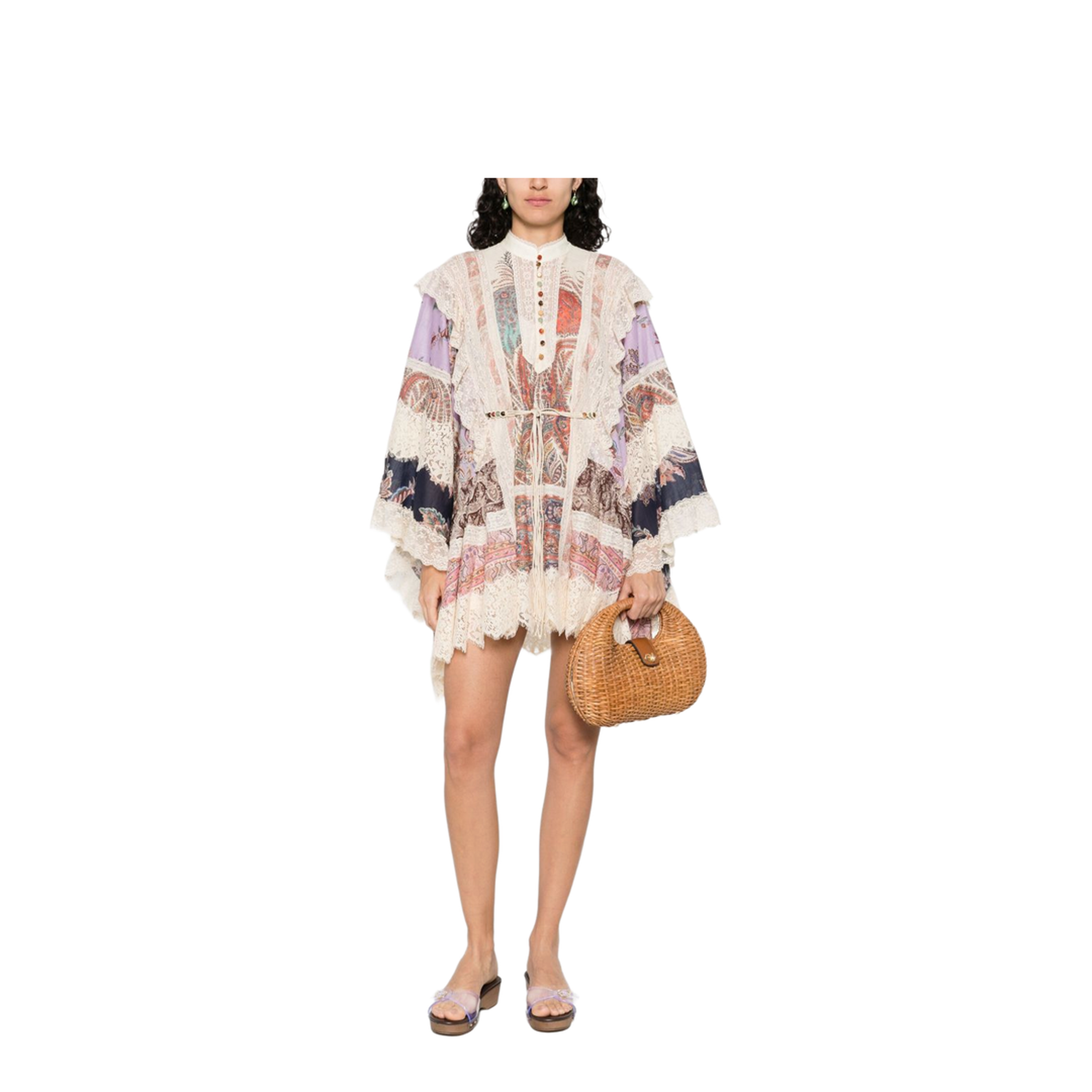 Rhiannon Printed Cotton Mini Dress - Image 4